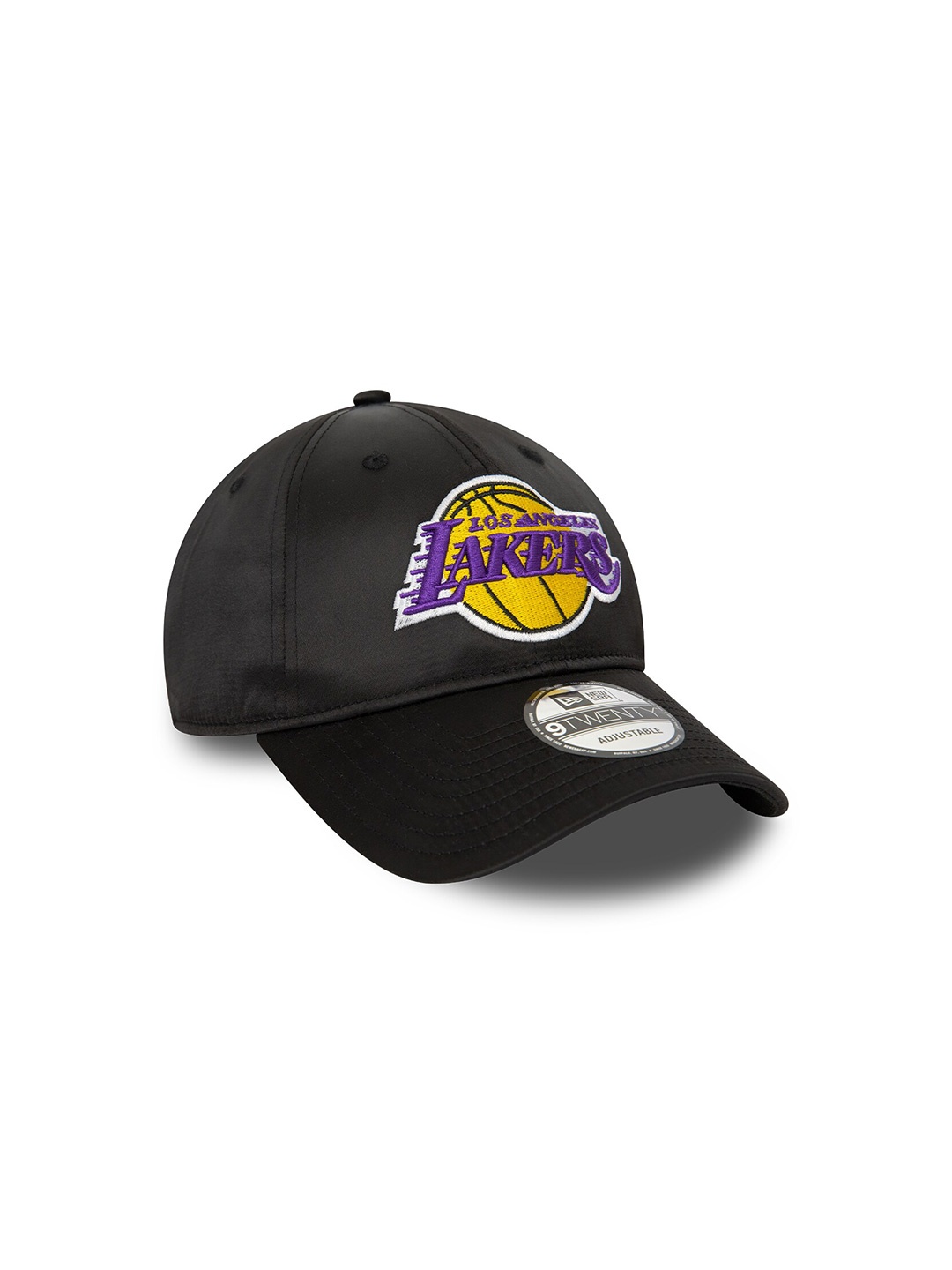 

New Era Unisex LA Lakers NBA Satin 9TWENTY Adjustable Cap, Black