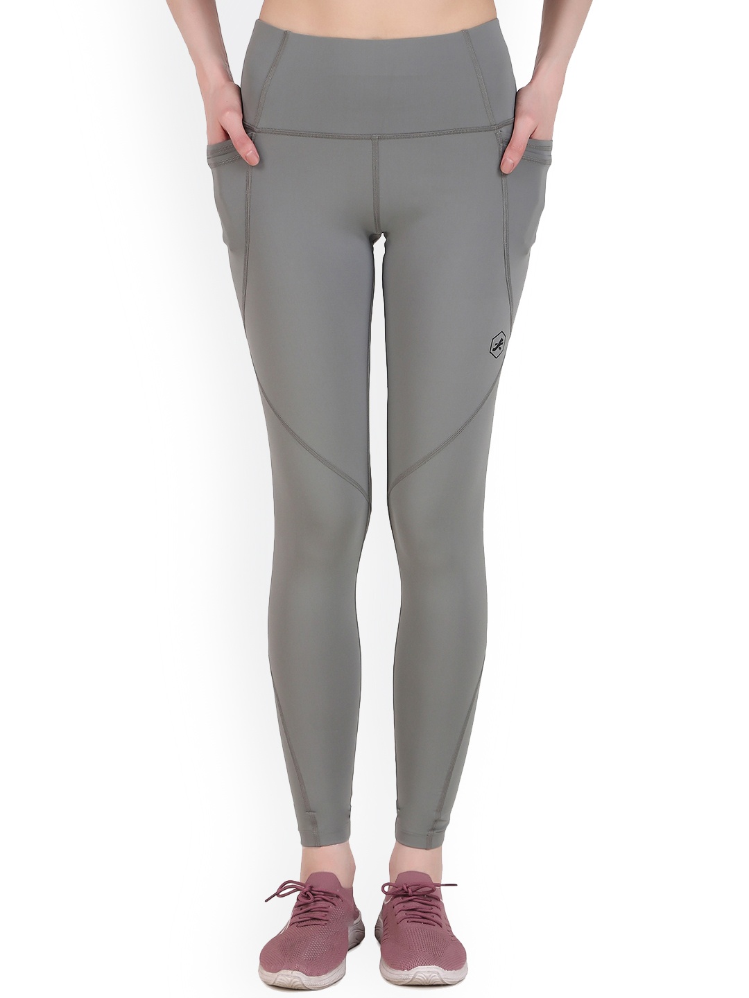 

REDESIGN Women Dry-Fit Ankle-Length Training Tights, Grey