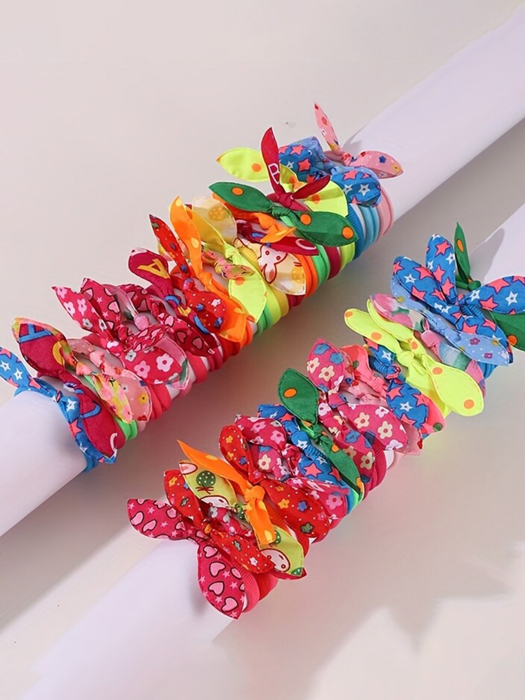 

LYTIX Girls Set Of 30 Ponytail Holders, Red