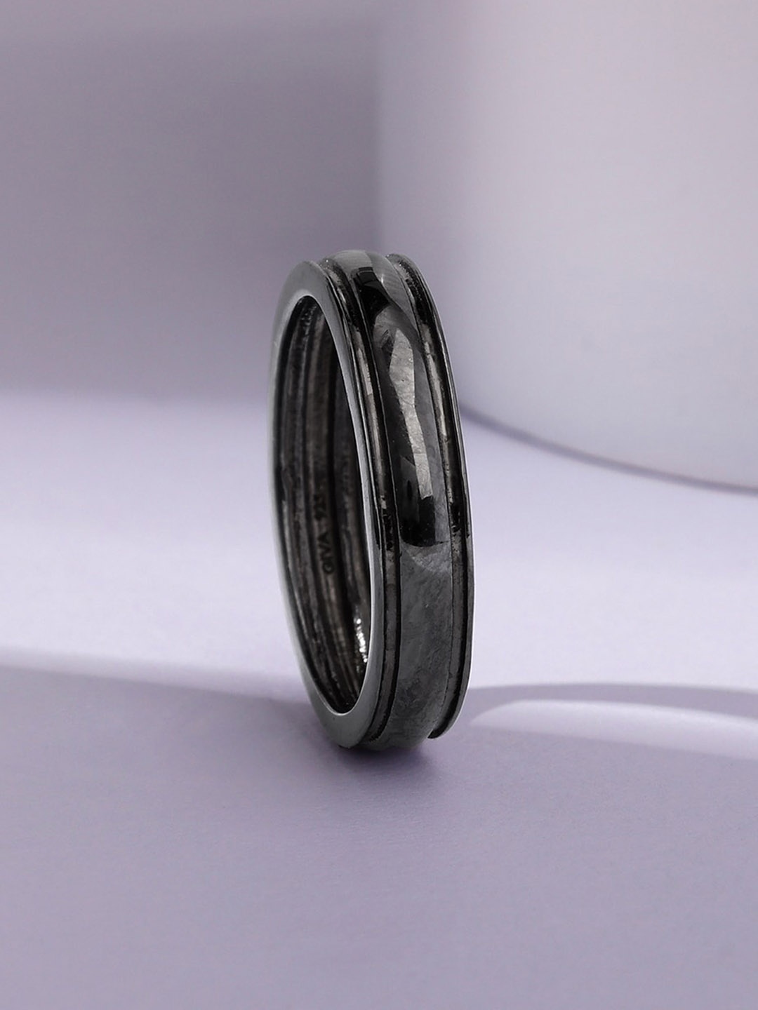

GIVA Men 925 Sterling Silver Finger Band Ring, Black