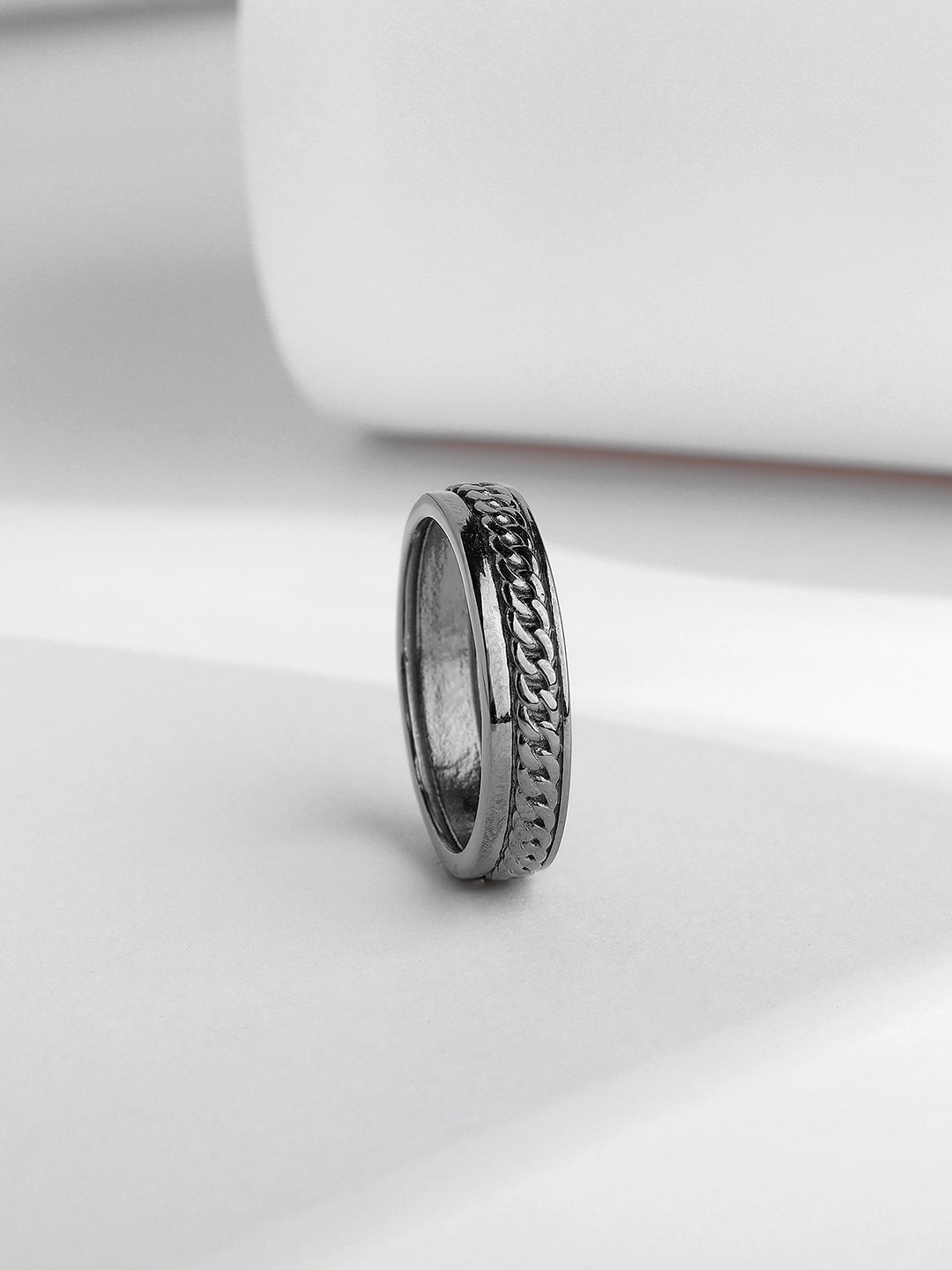 

GIVA Men 925 Sterling Silver Finger Band Ring, Black