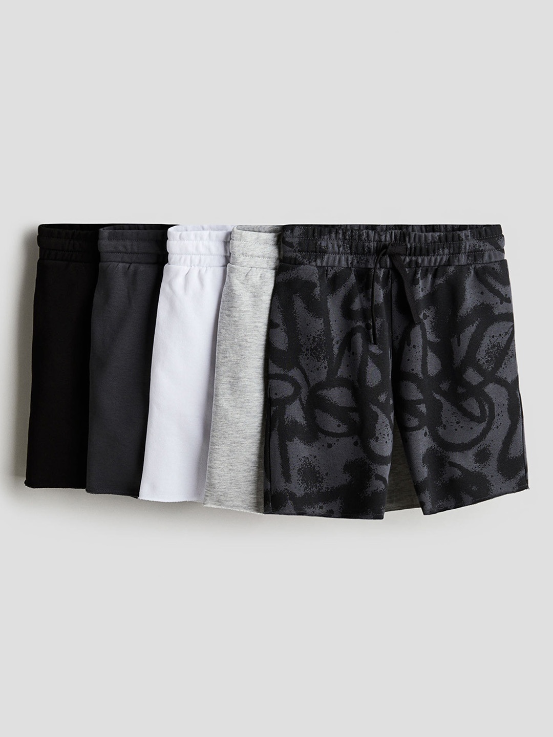 

H&M Boys 5-Pack Sweatshorts, Black