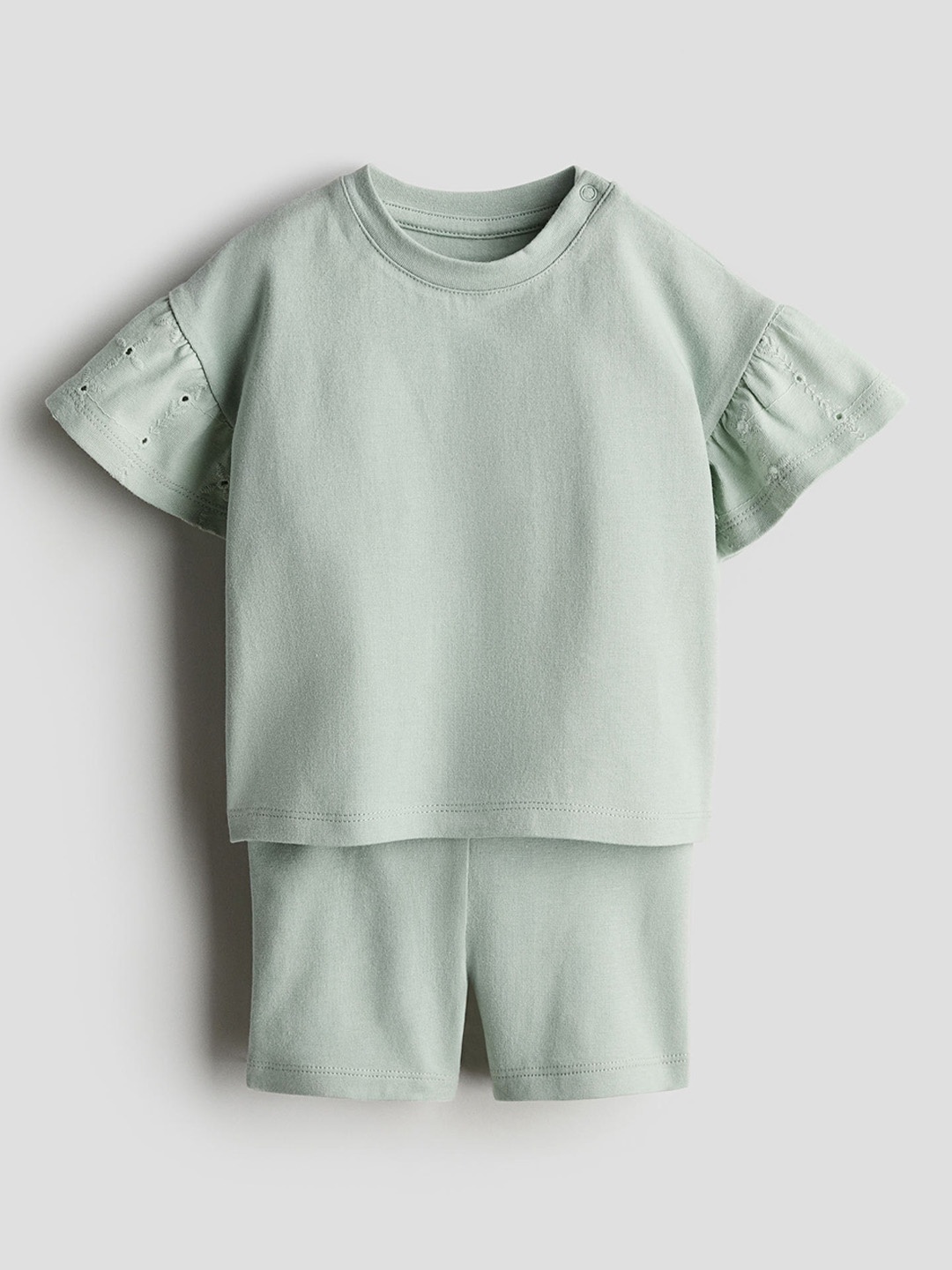 

H&M Girls 2-Piece Cotton Jersey Set, Green