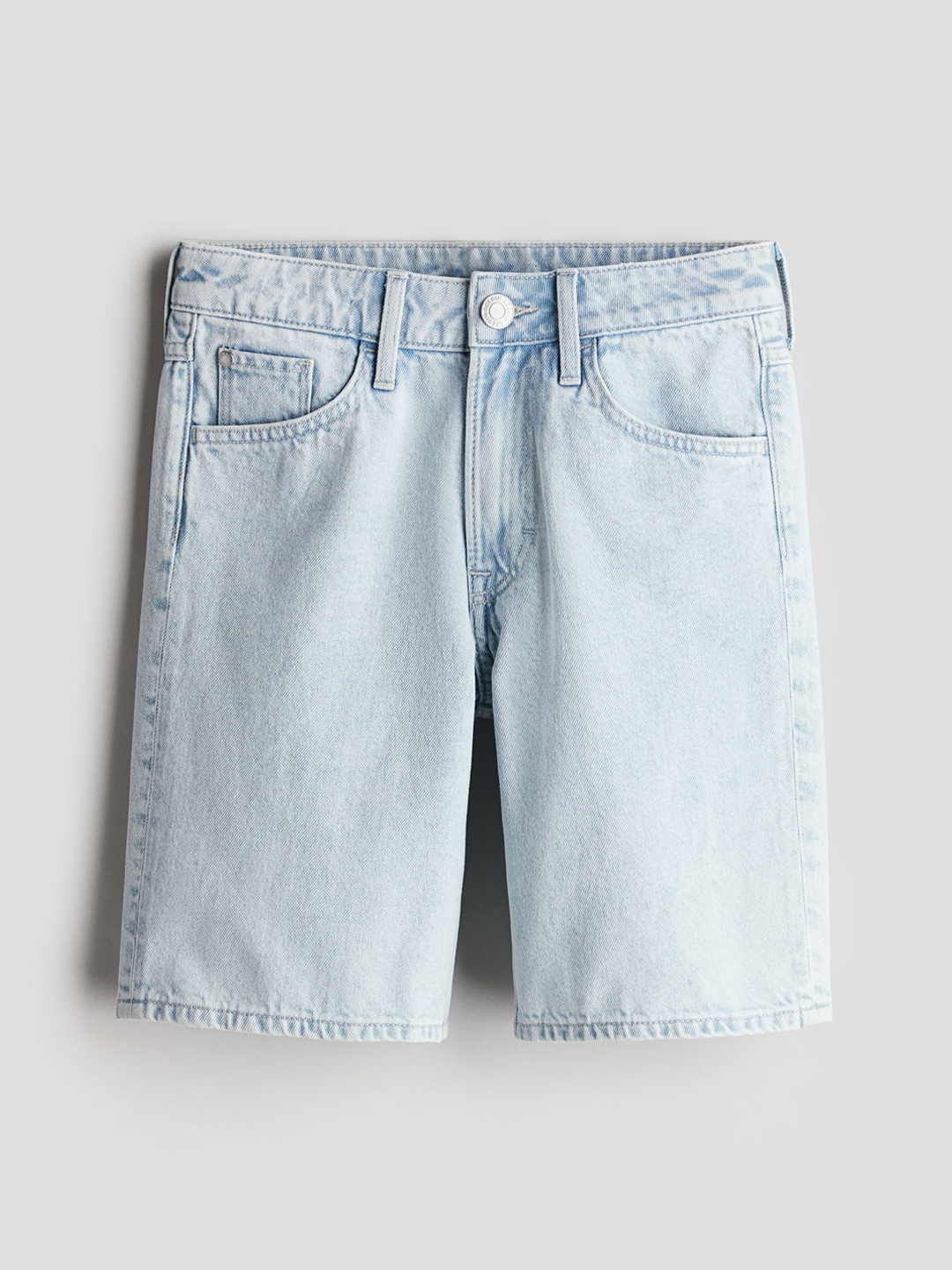 

H&M Boys Pure Cotton Loose Fit Denim Shorts, Blue