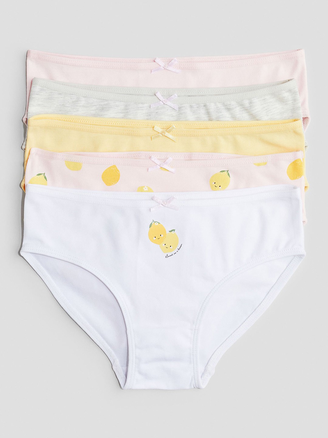

H&M Girls 5-Pack Cotton Briefs, Pink