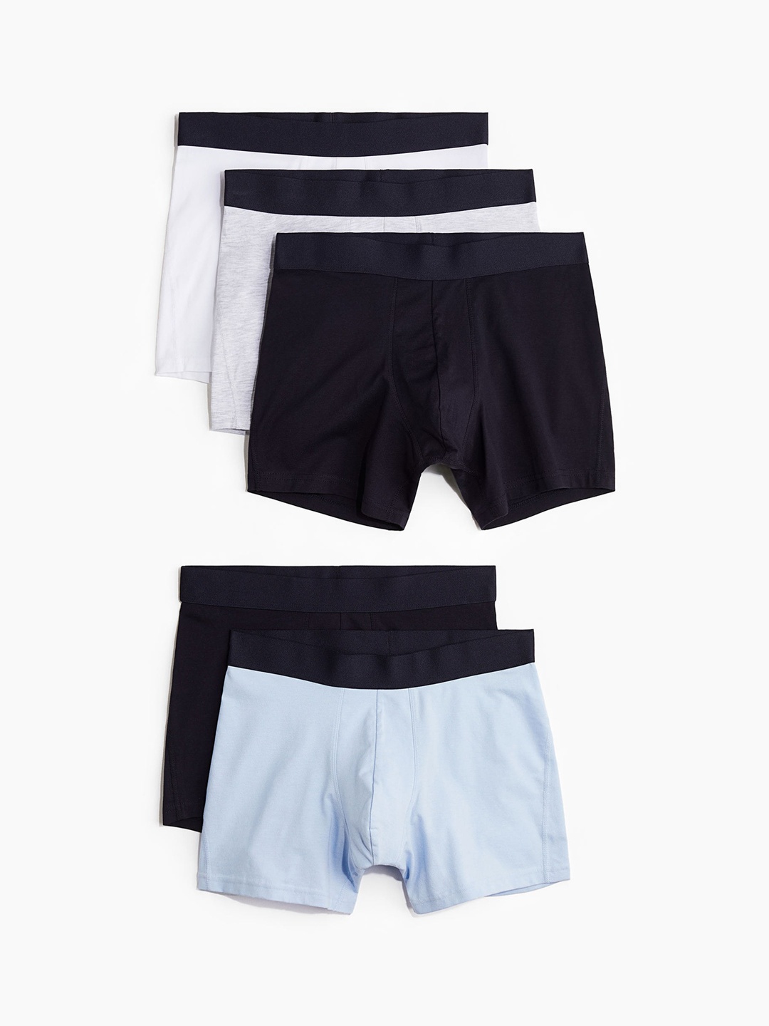 

H&M Men 5-Pack Xtra Life Mid Trunks, Navy blue