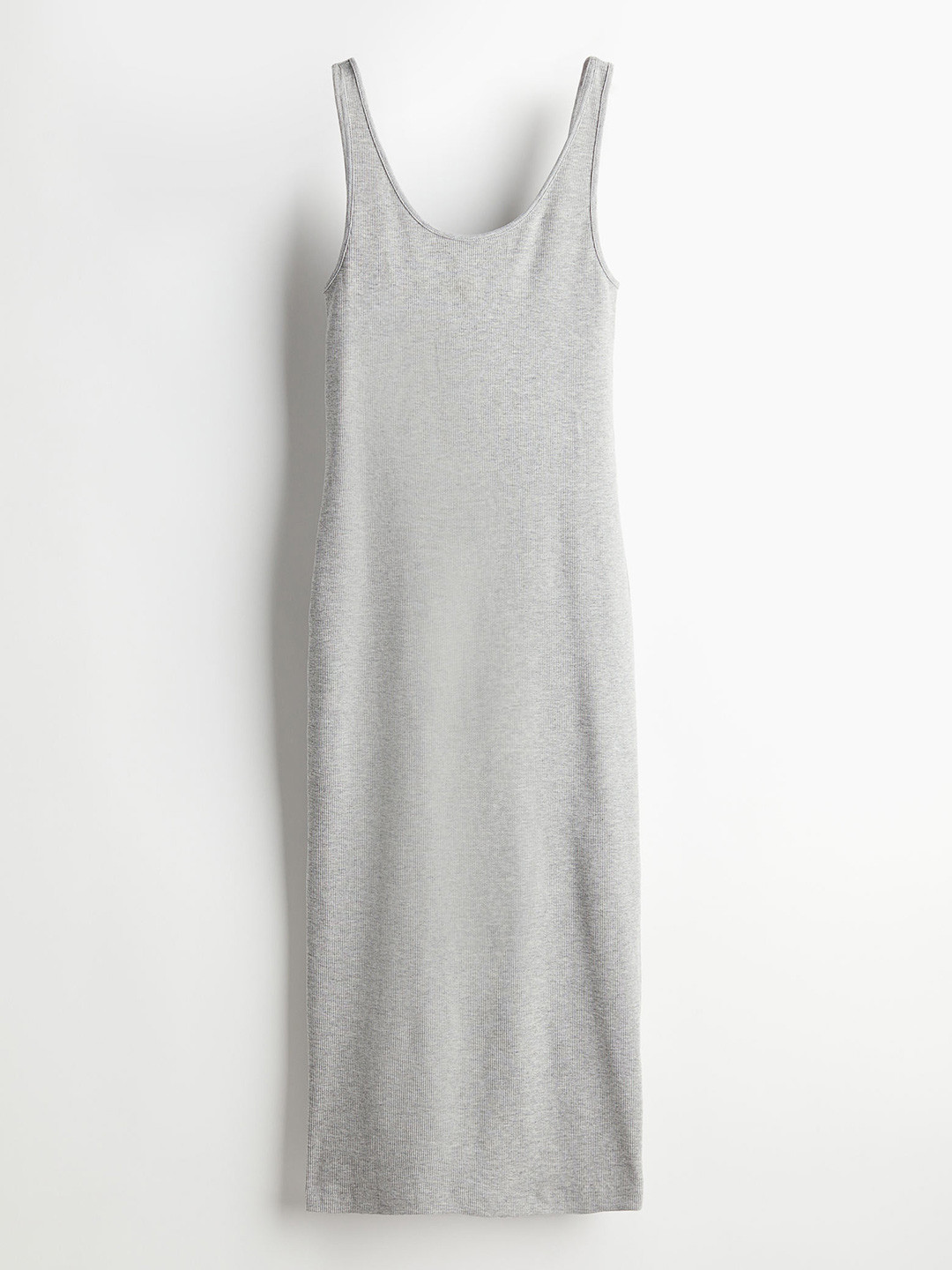 

H&M Women Ribbed Jersey Dress, Grey
