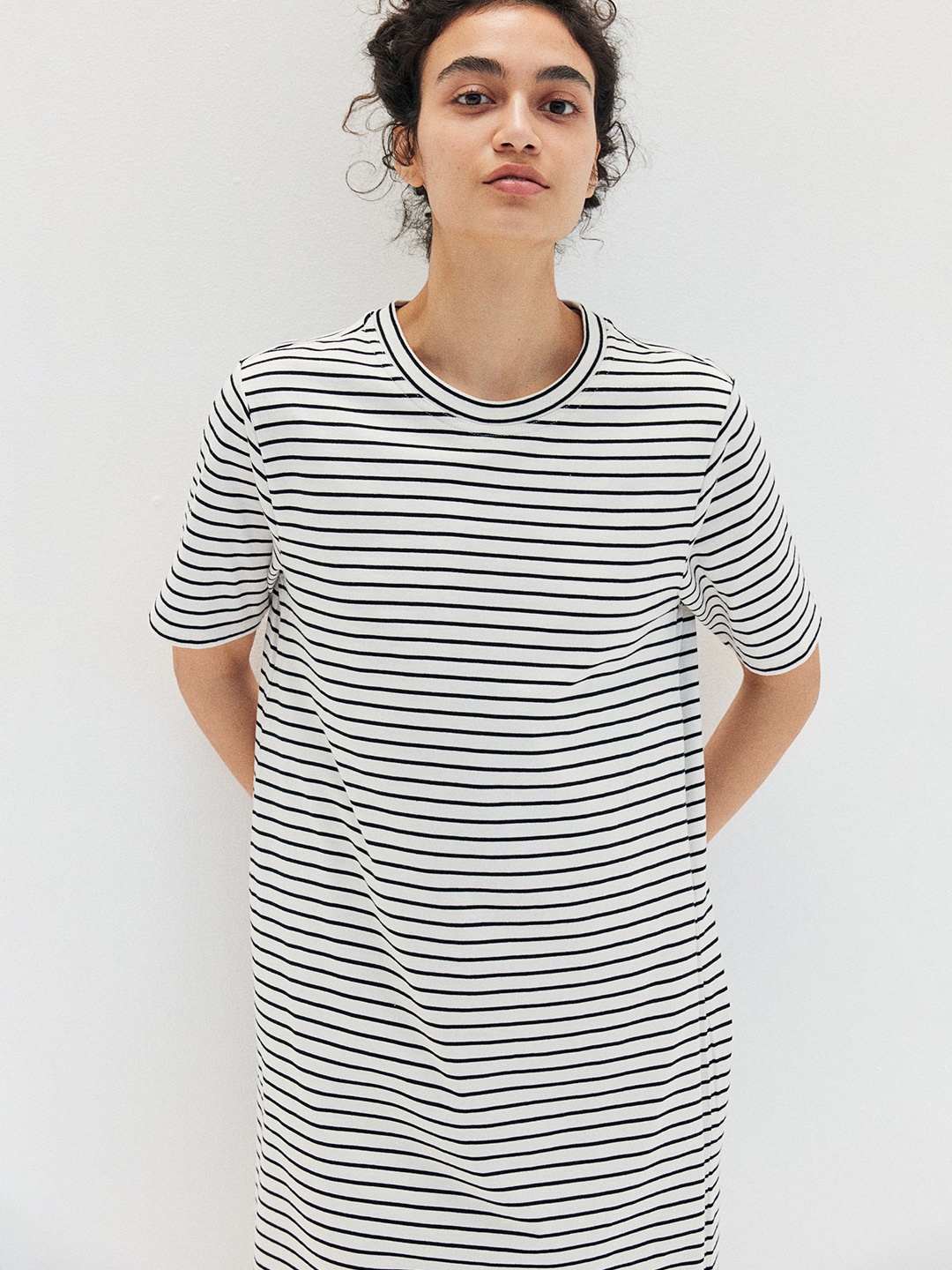 

H&M Cotton MAMA Nursing T-shirt Dress, White