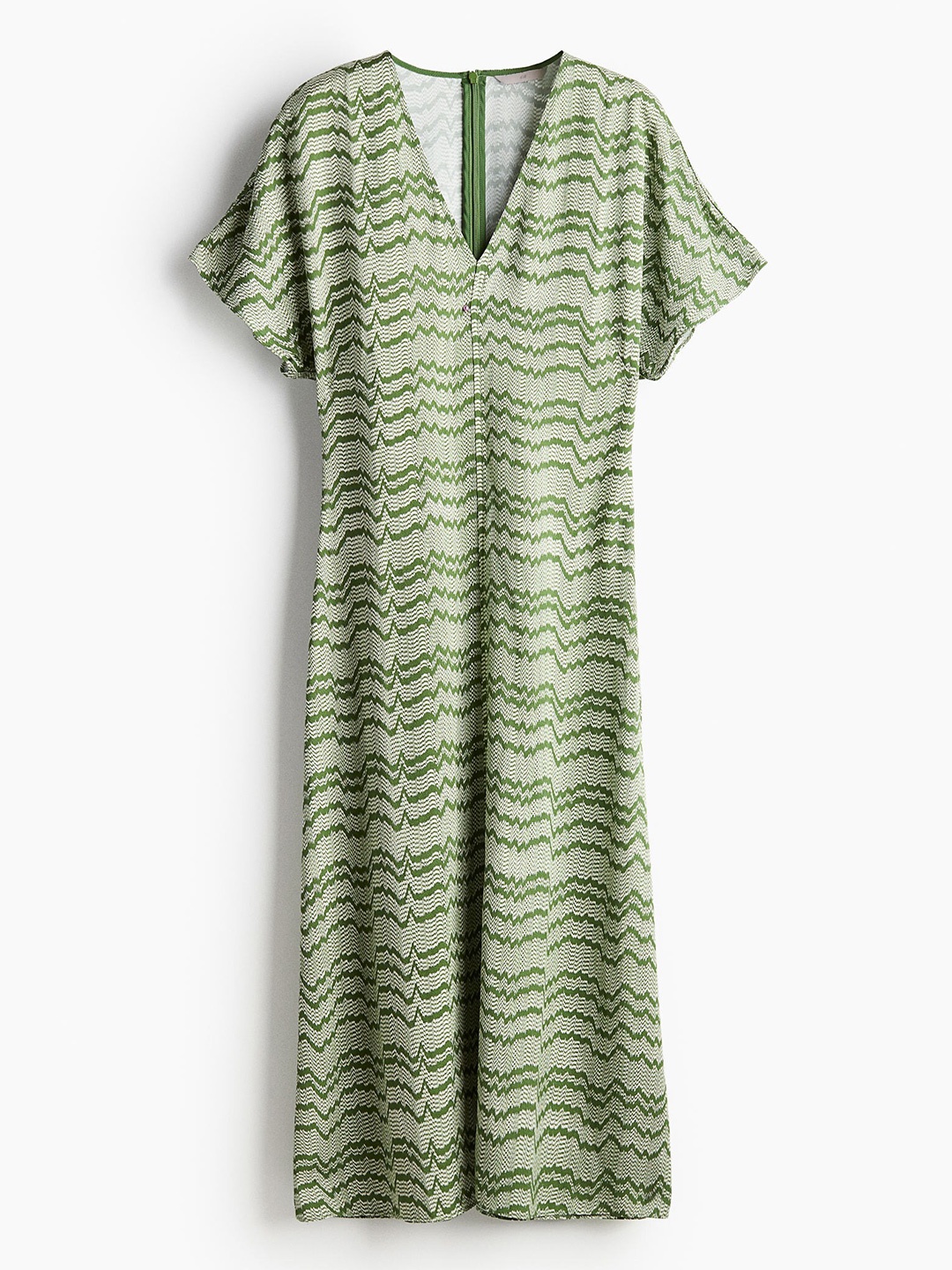 

H&M Women V-Neck Dress, Green