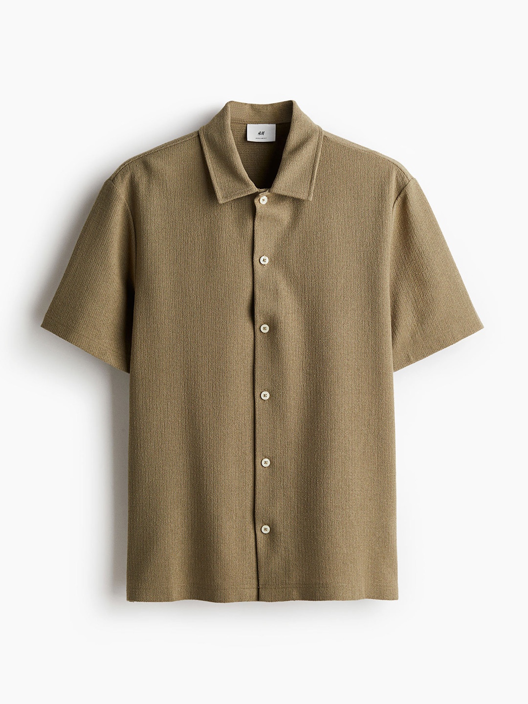 

H&M Men Regular Fit Short-Sleeved Jersey Shirt, Green