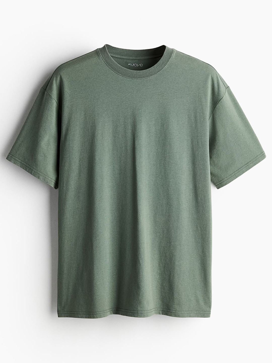 

H&M Men DryMove Loose Fit Sports T-shirt With Cotton Feel, Green