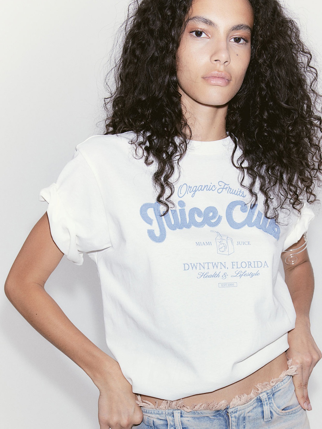 

H&M Pure Cotton Oversized T-shirt, White