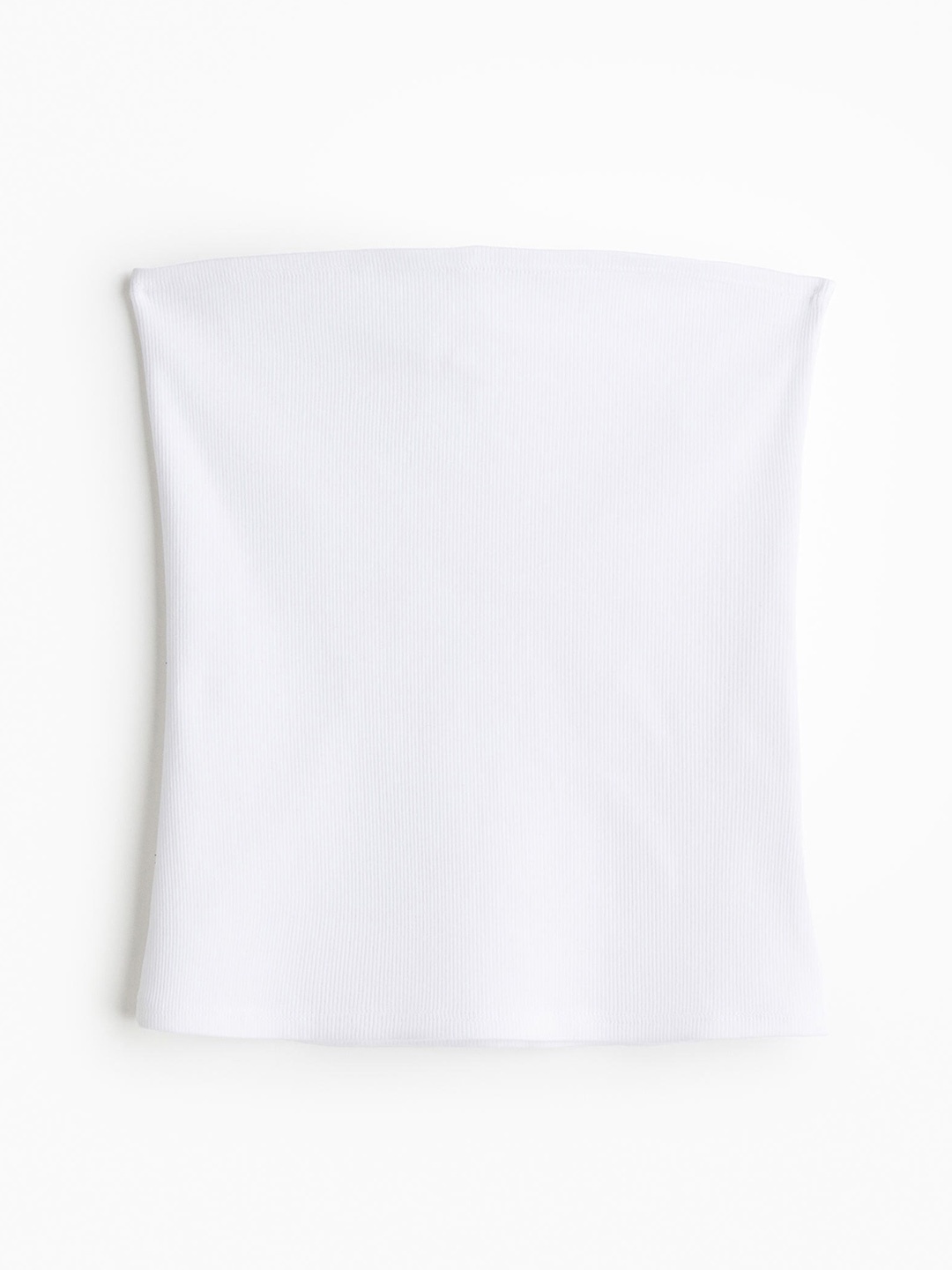 

H&M Women Ribbed Tube Top, White