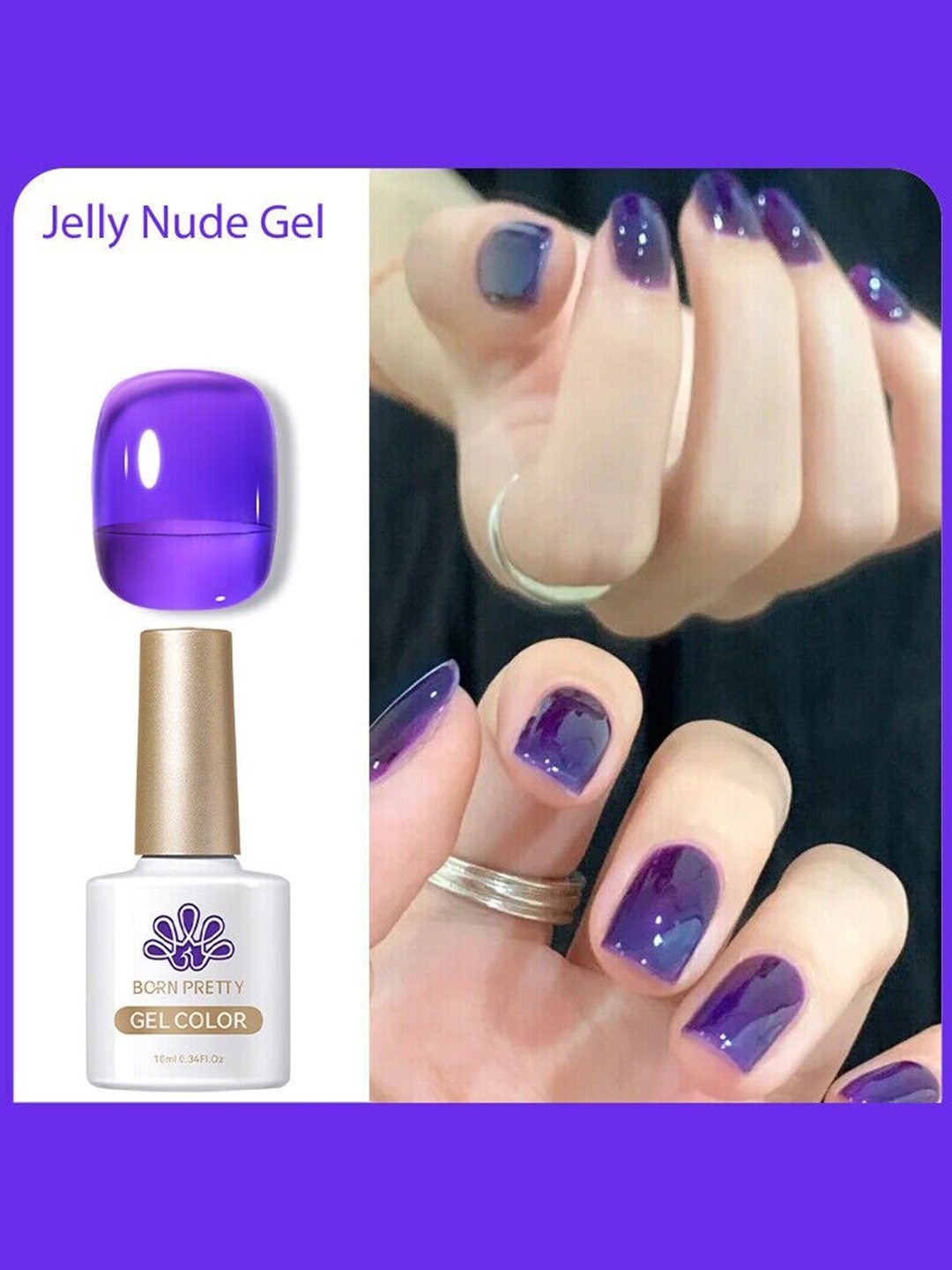 

BORN PRETTY Jelly Nude Gel Soak Off Gel Nail Polish - 10 ml - JN46