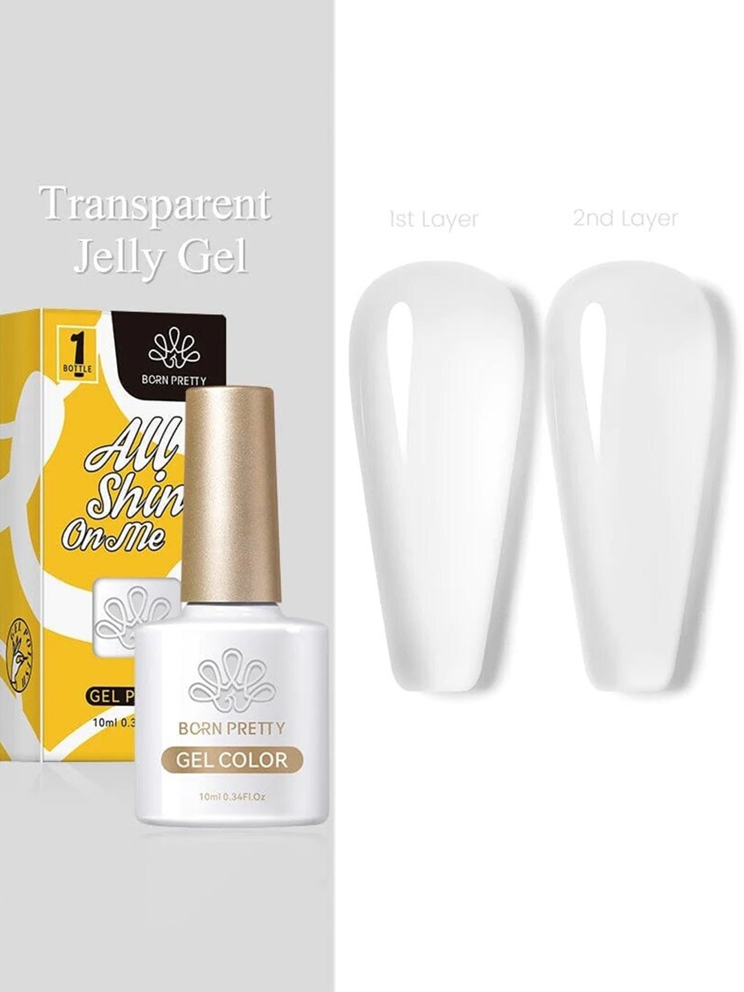 

BORN PRETTY Jelly Nude Gel Soak Off Gel Nail Polish - 10 ml - JN21