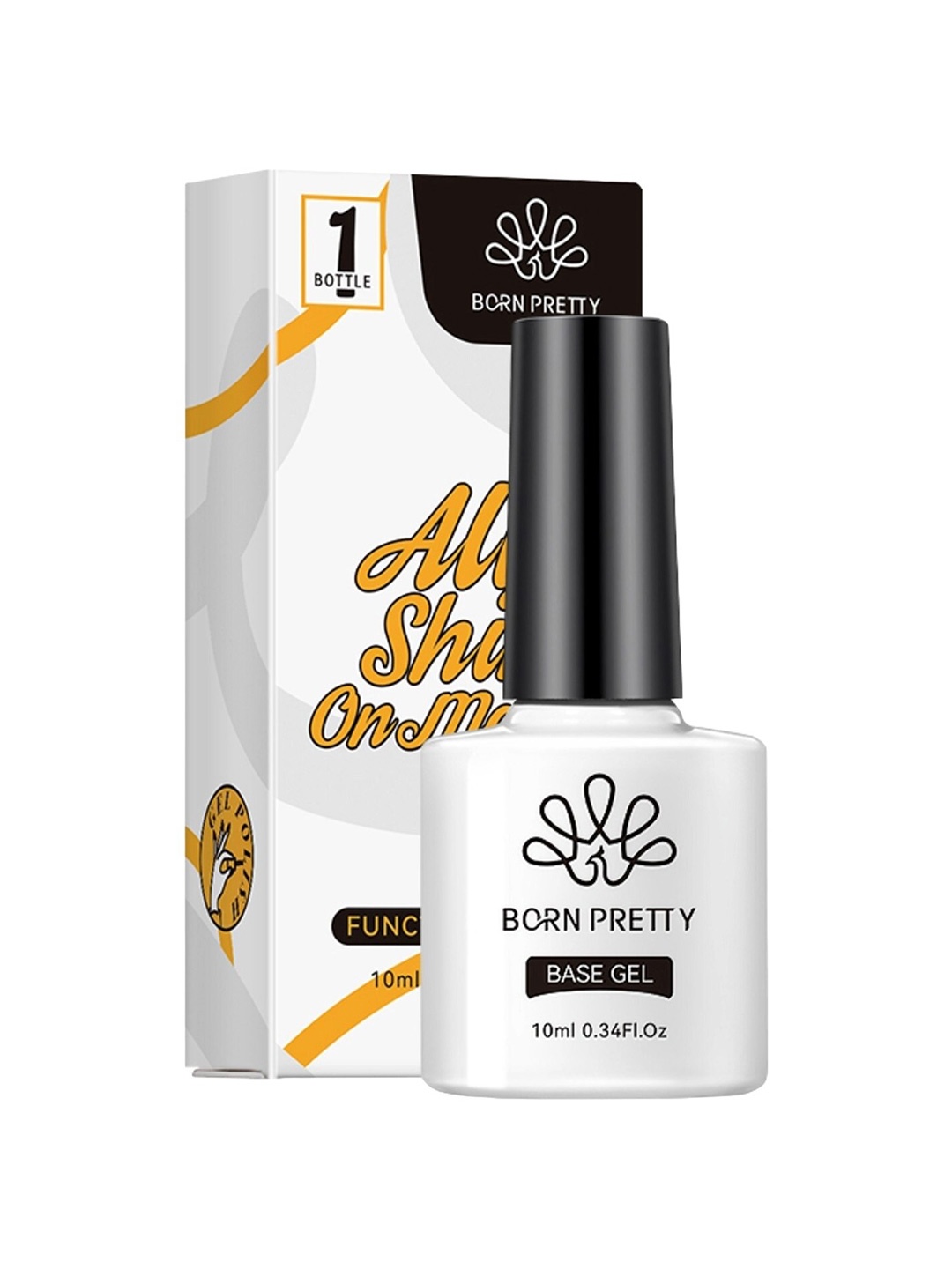 

BORN PRETTY All Shine On Me Soak Off Varnish Peelable Base Gel Nail Polish 10ml - Clear, Transparent