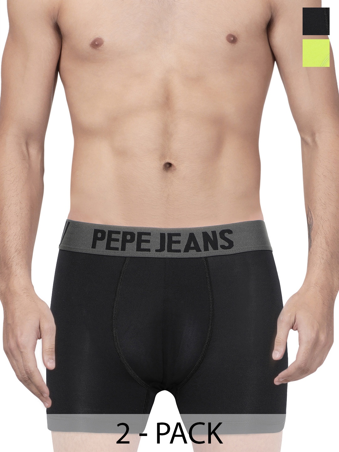

Pepe Jeans Pack Of 2 Mid-Rise Trunks 8937203-1-8937023, Black