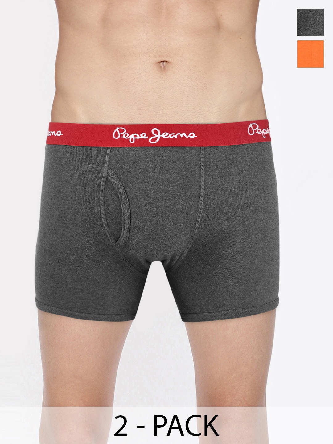 

Pepe Jeans Pack Of 2 Mid-Rise Trunks 8937045-1-8937103, Charcoal