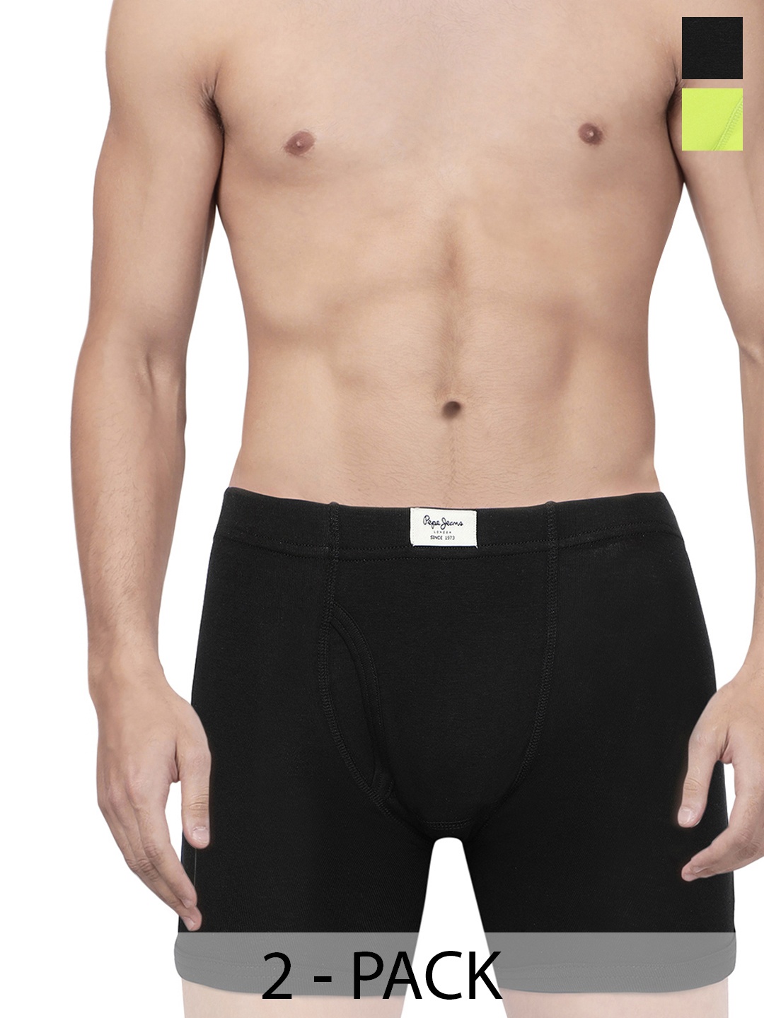 

Pepe Jeans Pack Of 2 Mid-Rise Trunks 8937203-1-8937049, Black