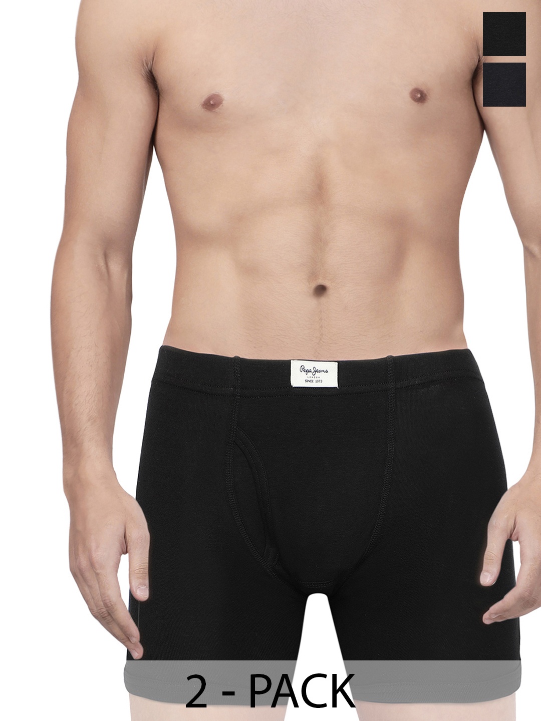 

Pepe Jeans Pack Of 2 Mid-Rise Trunks 8937049-1-14179486, Black
