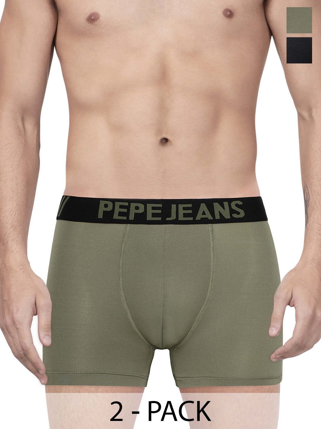 

Pepe Jeans Pack Of 2 Mid-Rise Trunks 14179486-1-8937057, Olive