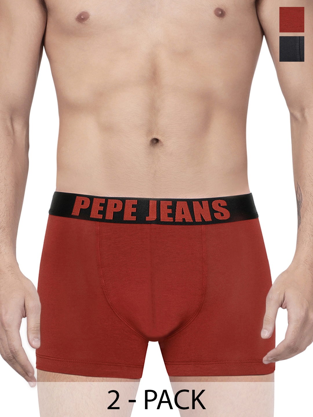 

Pepe Jeans Pack Of 2 Mid-Rise Trunks 8937099-1-14179486, Maroon