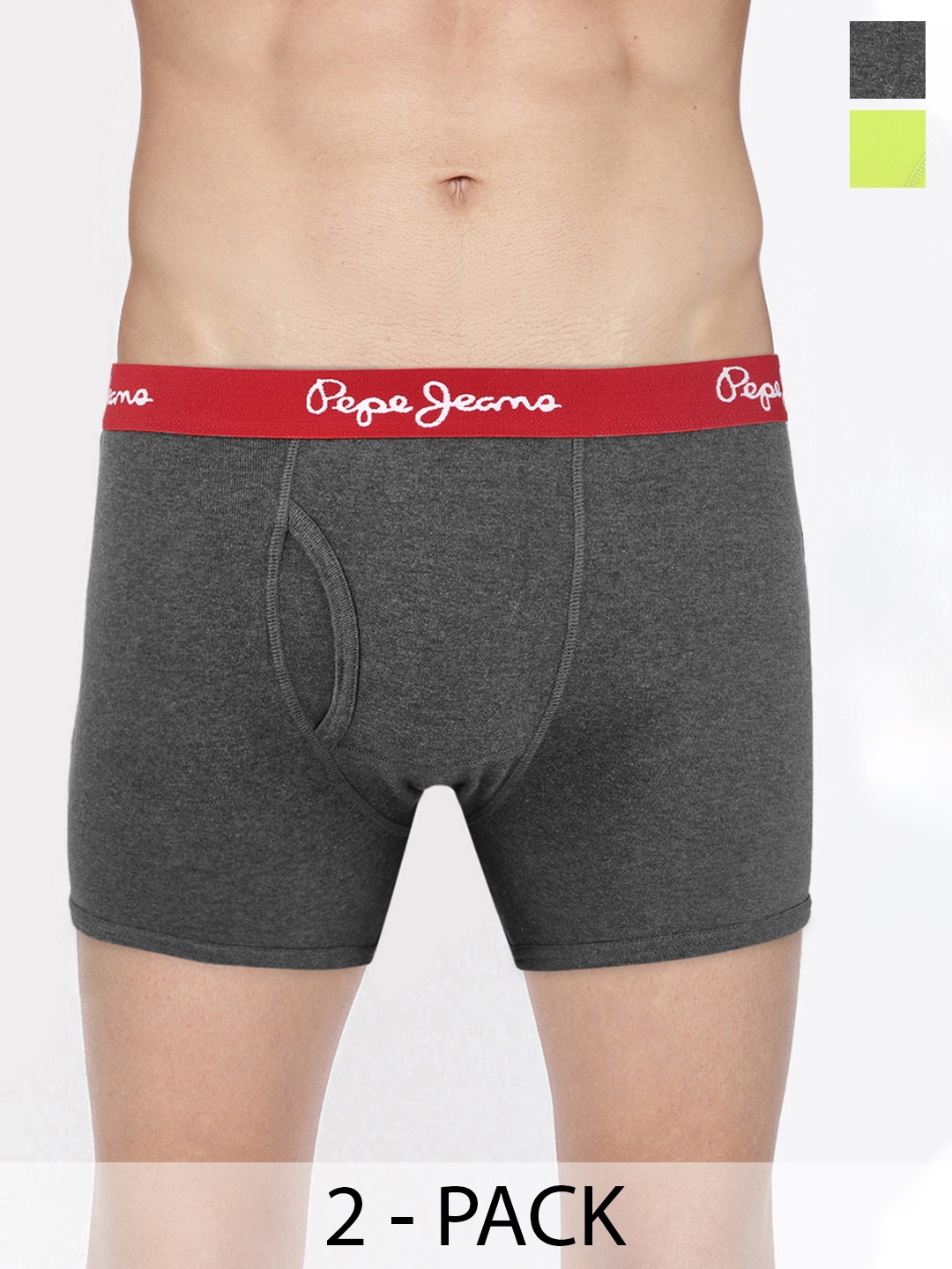 

Pepe Jeans Pack Of 2 Mid-Rise Trunks 8937103-1-8937203, Charcoal