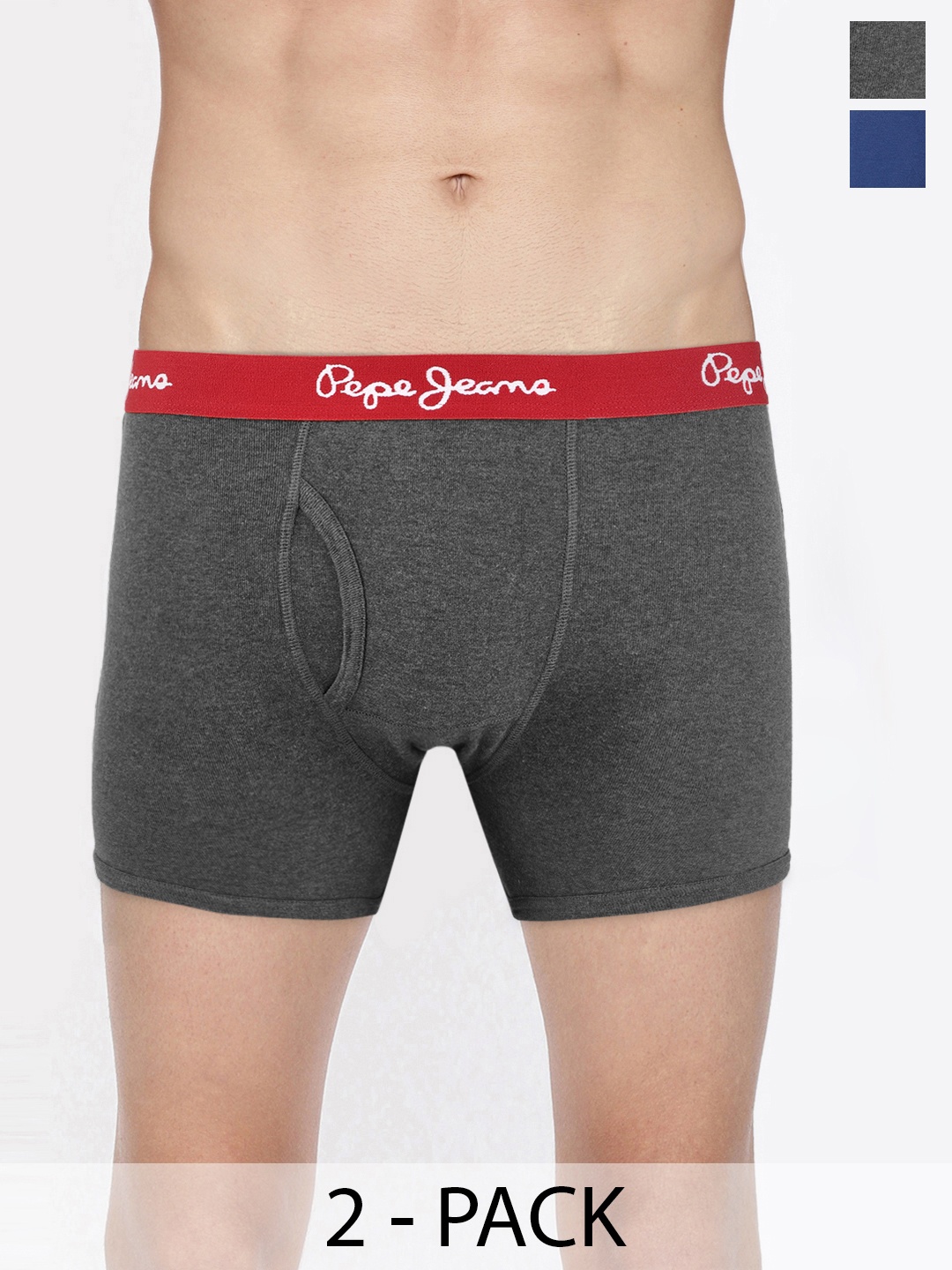 

Pepe Jeans Pack Of 2 Mid-Rise Trunks 8937103-1-8937215, Charcoal