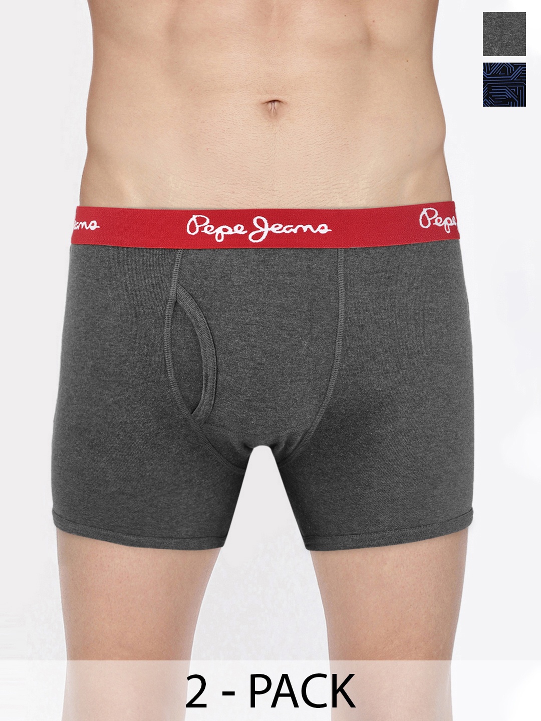 

Pepe Jeans Pack Of 2 Mid-Rise Trunks 8937103-1-15102714, Black
