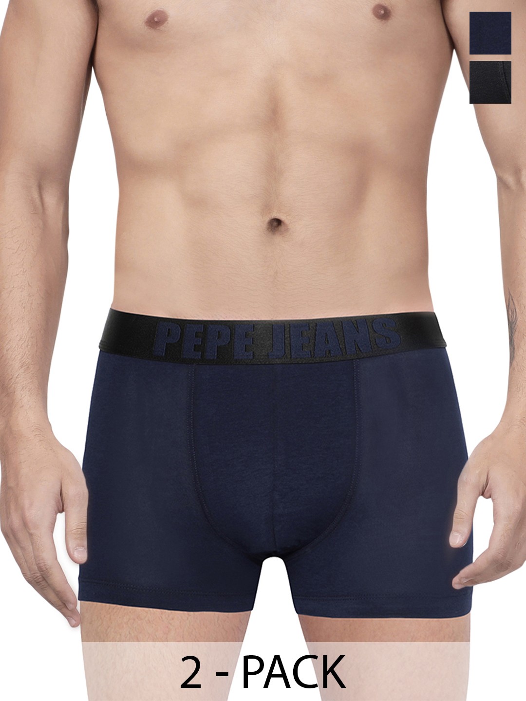 

Pepe Jeans Pack Of 2 Mid-Rise Trunks 8937165-1-14179486, Navy blue