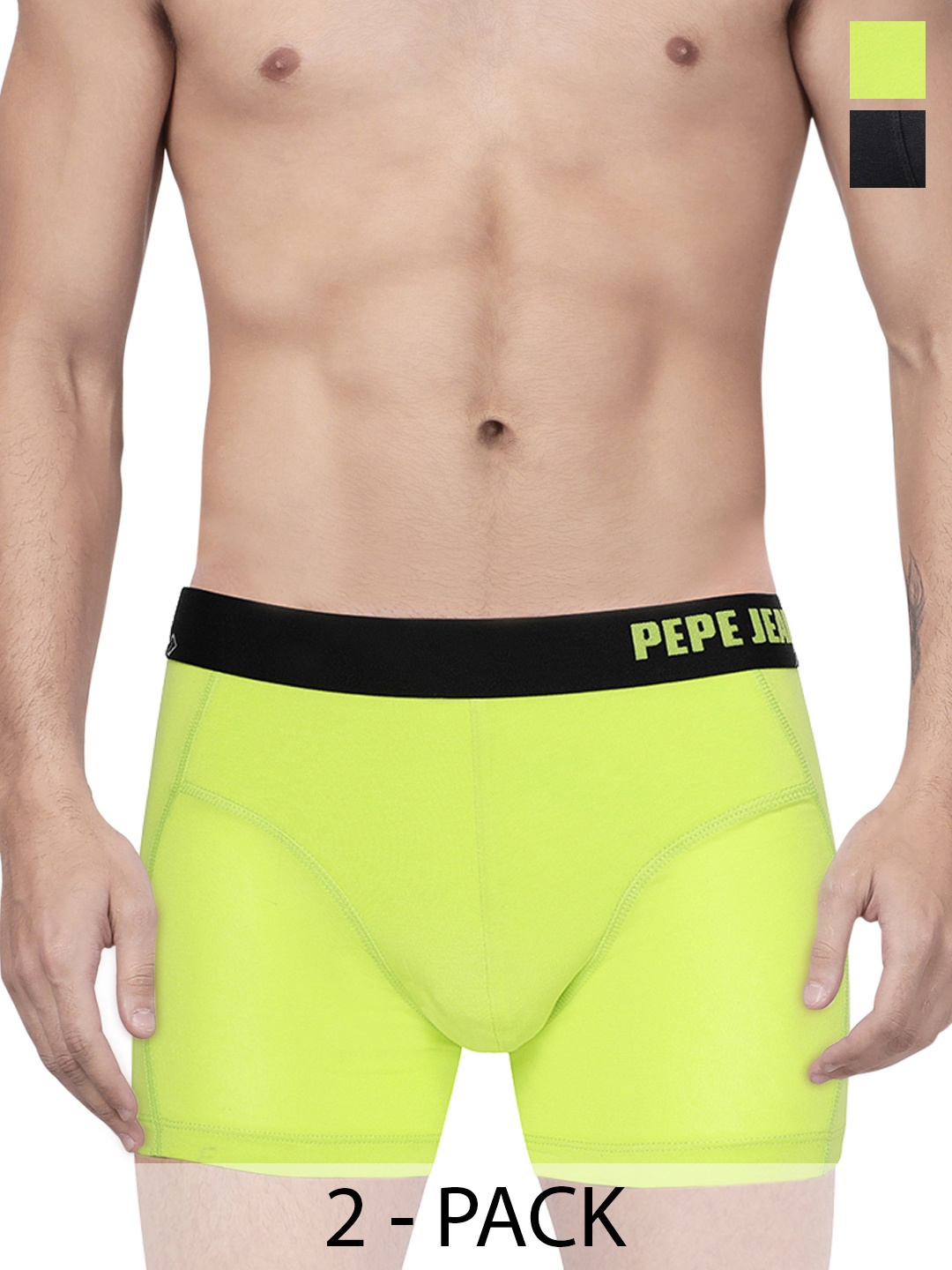 

Pepe Jeans Pack Of 2 Mid-Rise Trunks 14179486-1-8937203, Fluorescent green