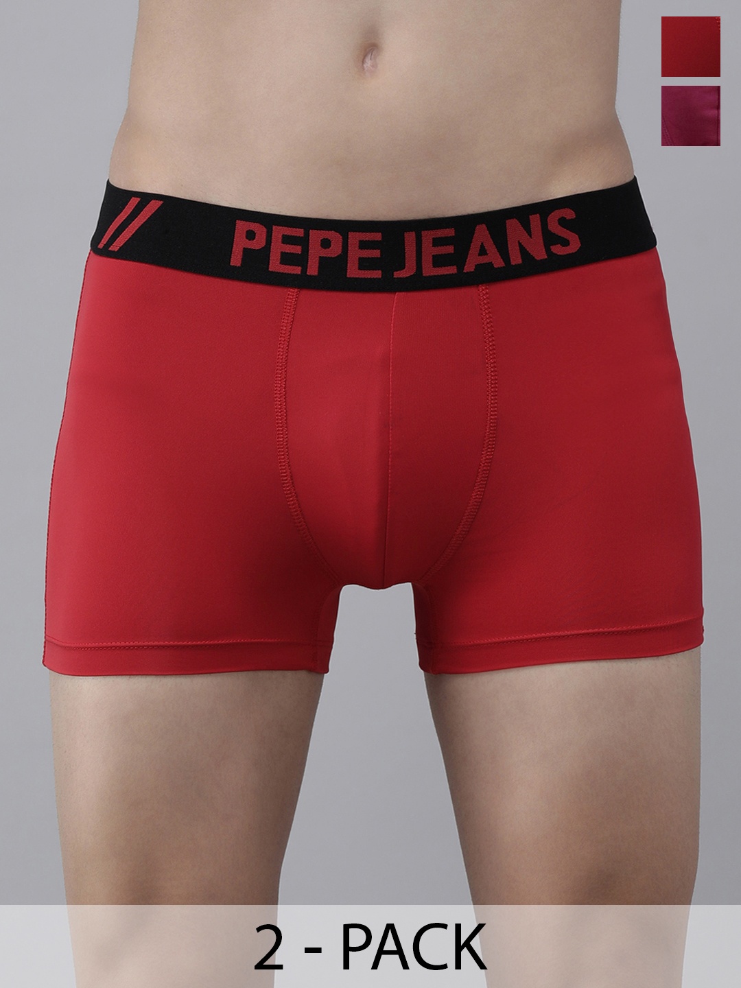 

Pepe Jeans Pack Of 2 Mid-Rise Trunks 15102720-1-17299534, Red