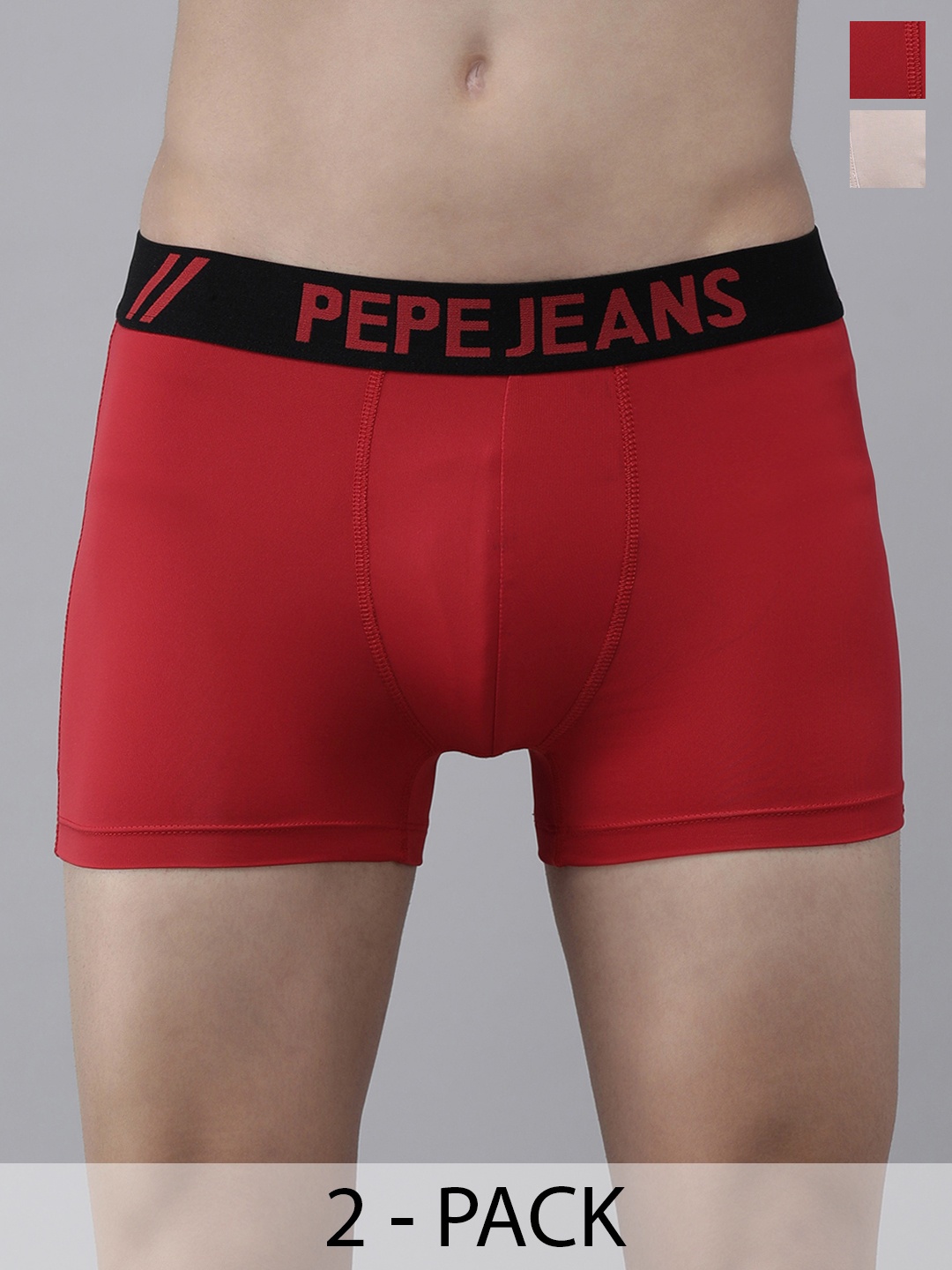 

Pepe Jeans Pack Of 2 Mid-Rise Trunks 17299540-1-15102720, Red