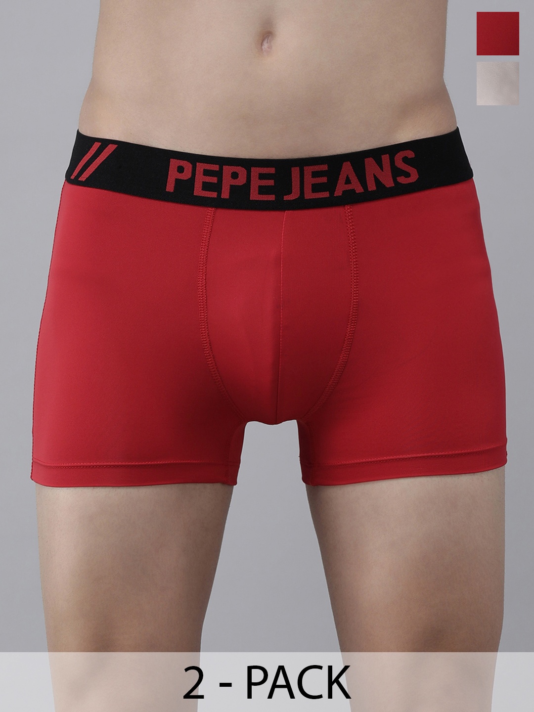 

Pepe Jeans Pack Of 2 Mid-Rise Trunks 15102720-1-17871856, Red
