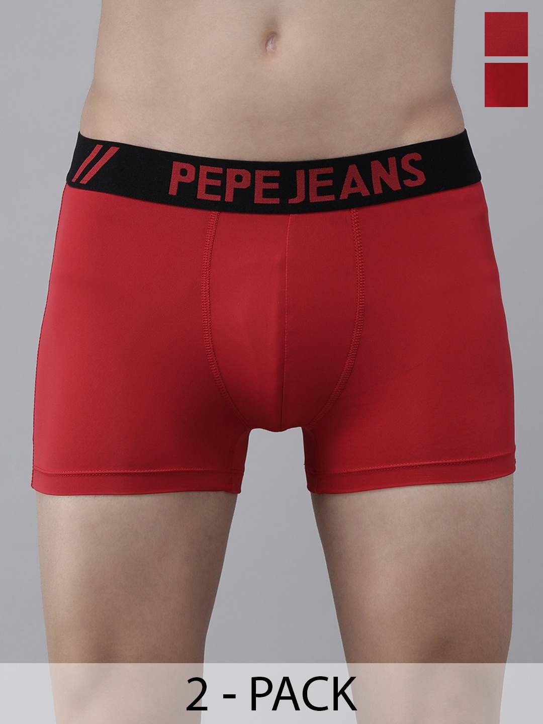 

Pepe Jeans Pack Of 2 Mid-Rise Trunks 15102720-1-17871864, Red