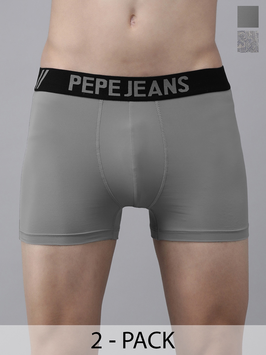 

Pepe Jeans Pack Of 2 Mid-Rise Trunks 15102724-1-17871834, Blue