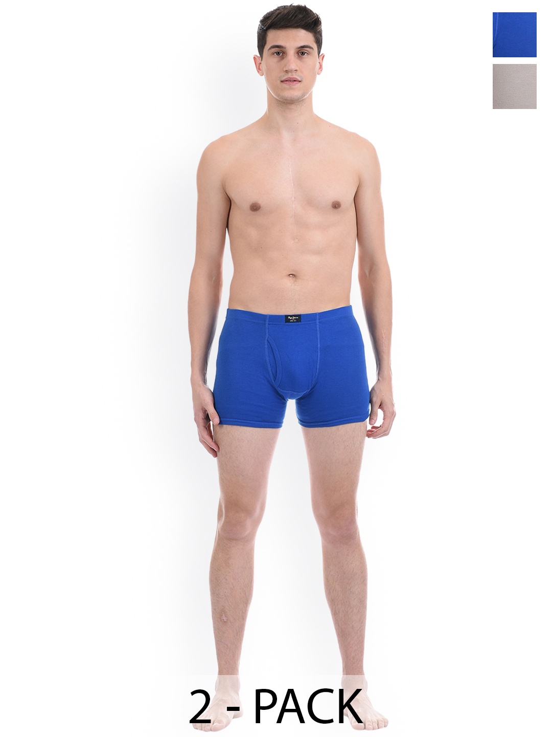 

Pepe Jeans Pack Of 2 Mid-Rise Trunks 17871856-1-17240432-, Blue