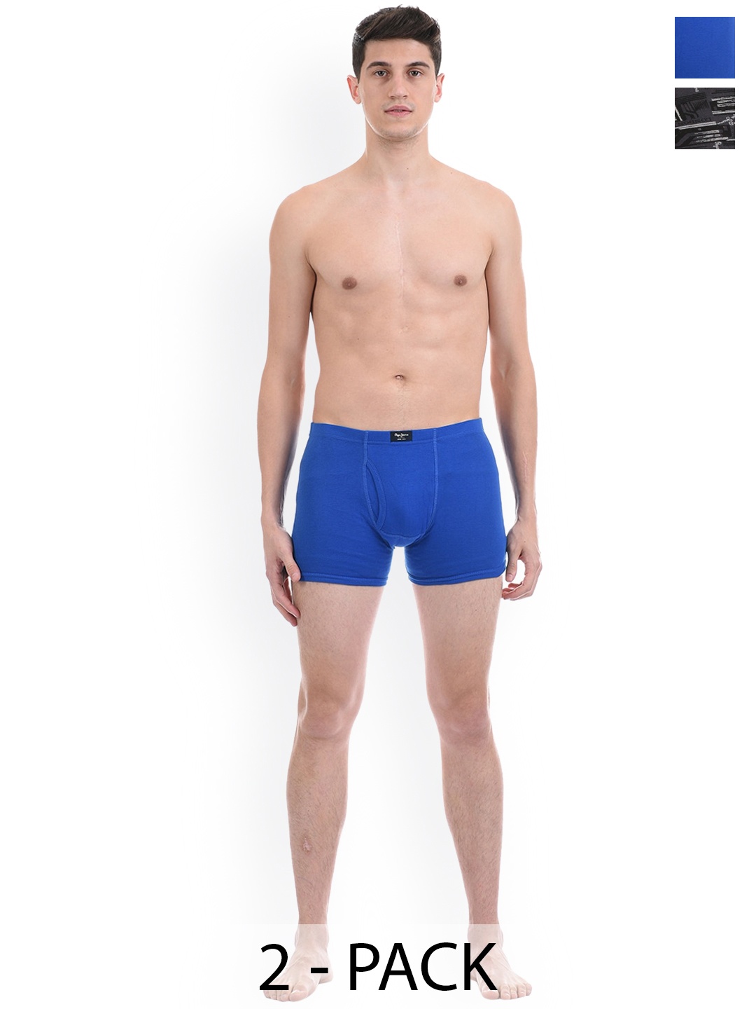 

Pepe Jeans Pack Of 2 Mid-Rise Trunks 18532514-1-17240432, Blue