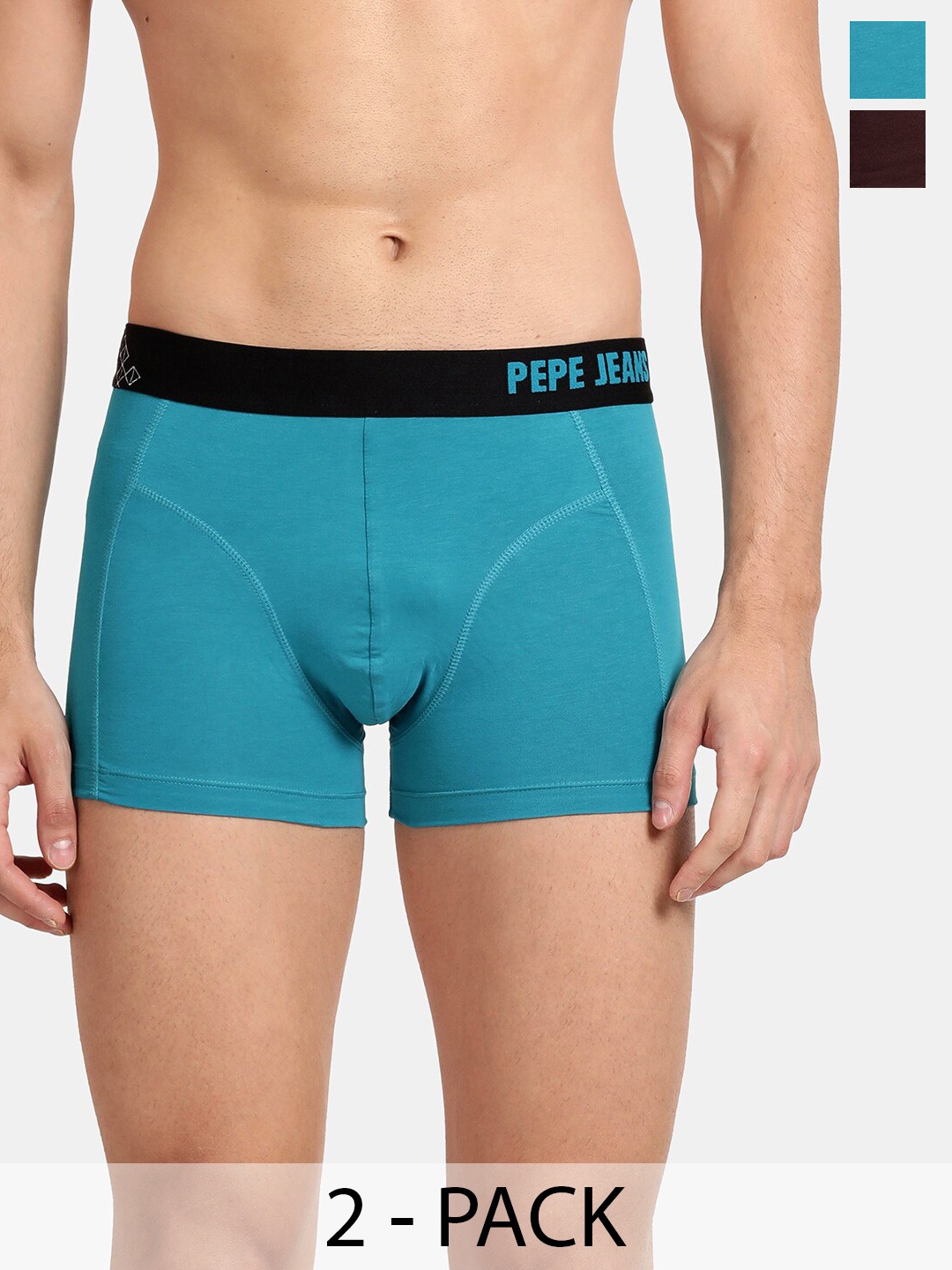 

Pepe Jeans Pack Of 2 Mid-Rise Trunks 17299542-1-18289542, Purple