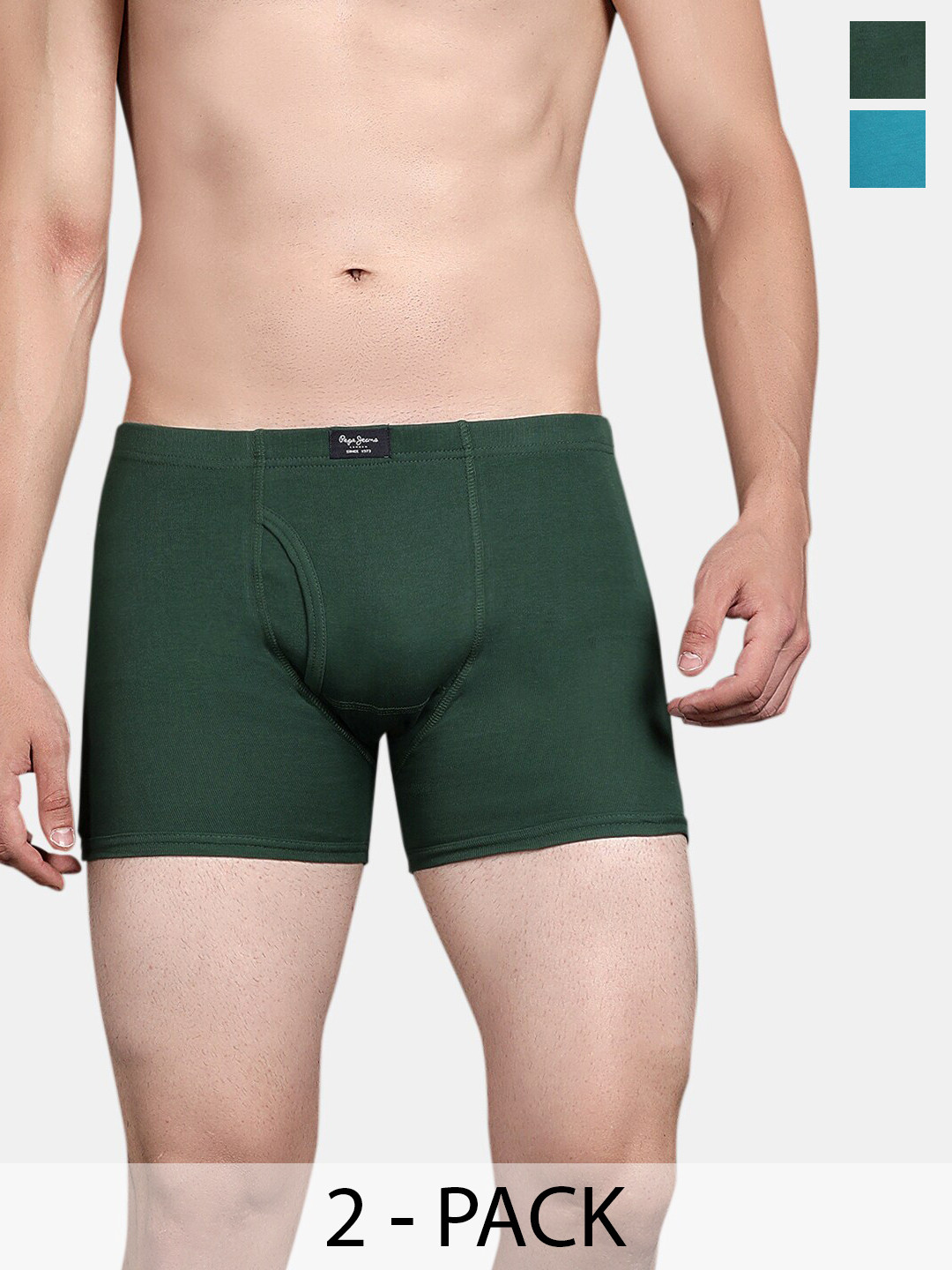 

Pepe Jeans Pack Of 2 Mid-Rise Trunks 17299542-1-19438756, Green