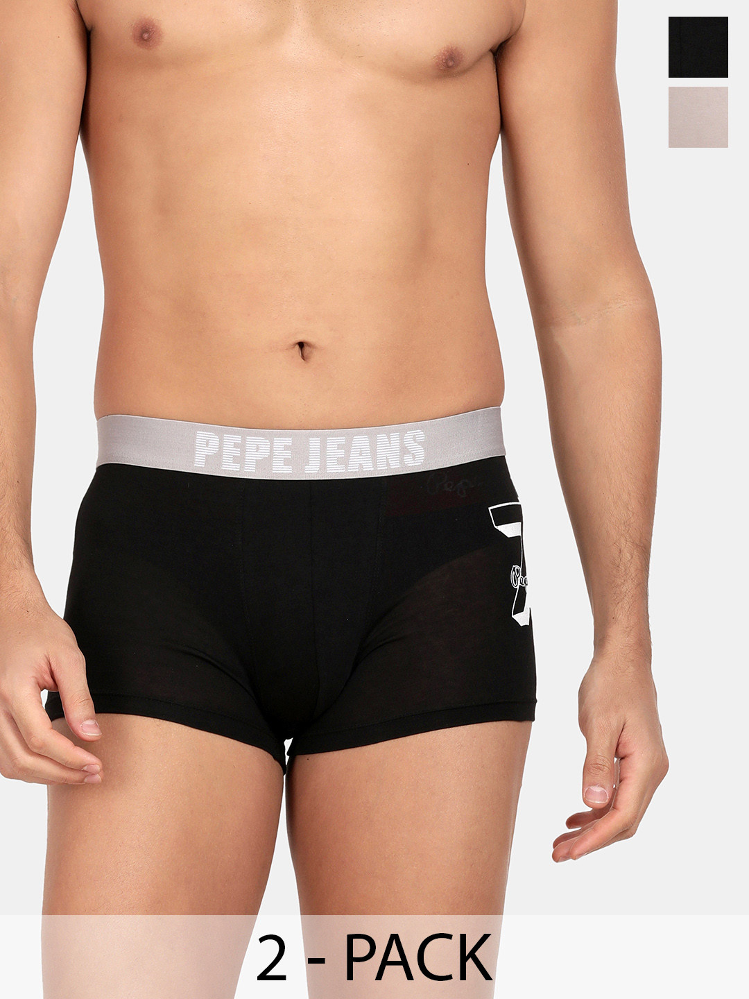 

Pepe Jeans Pack Of 2 Mid-Rise Trunks 17714154-1-17299544, Black