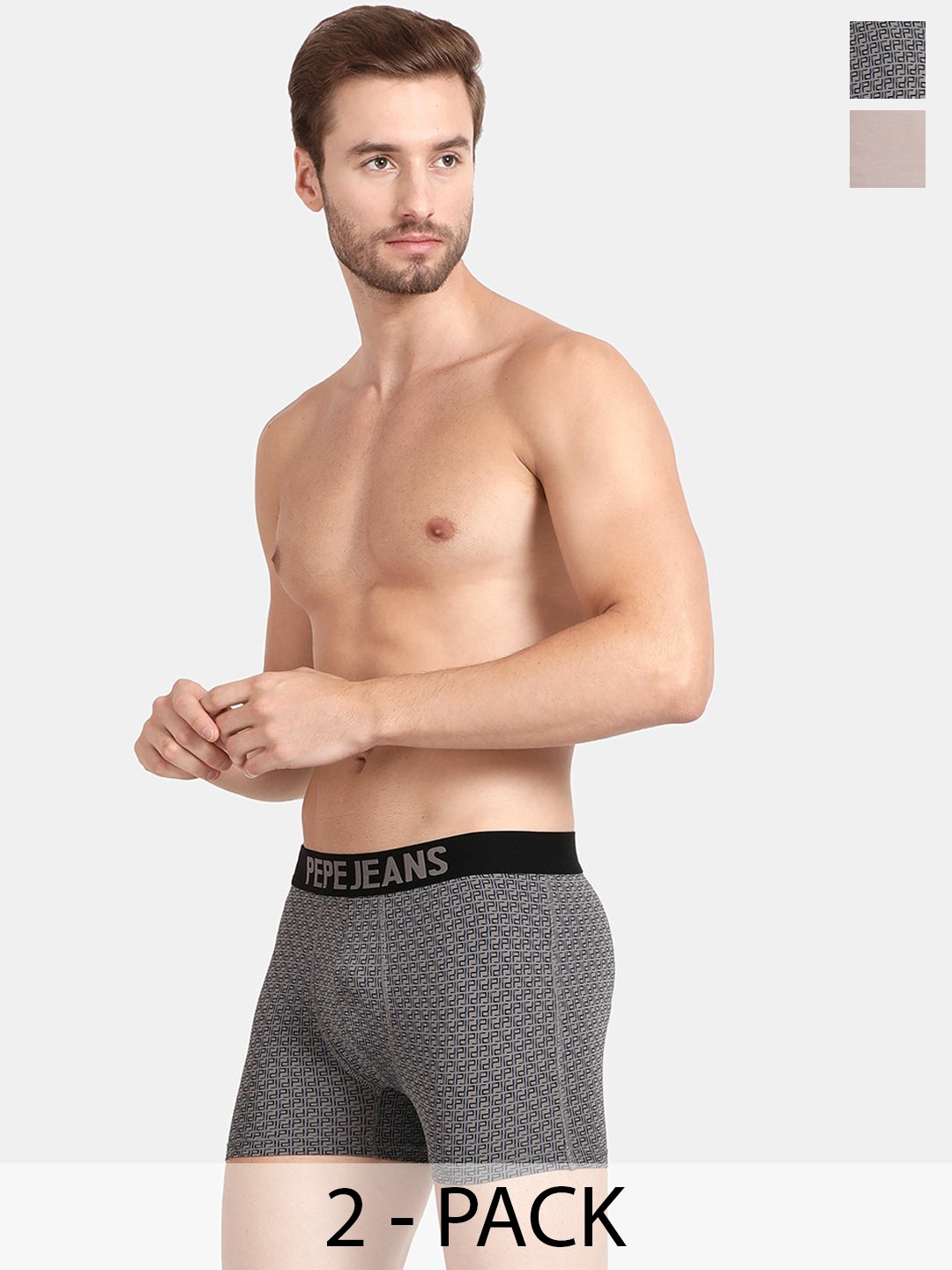 

Pepe Jeans Pack Of 2 Mid-Rise Trunks 17299544-1-17871842-, Olive