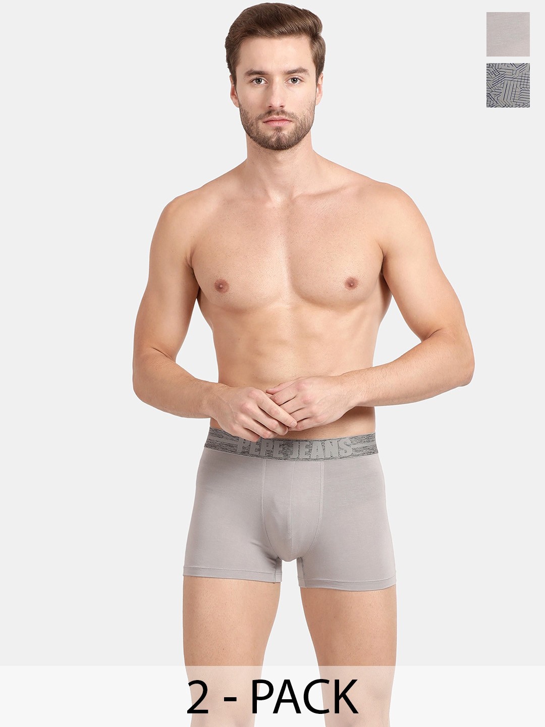 

Pepe Jeans Pack Of 2 Mid-Rise Trunks 17871856-1-17871834, Blue