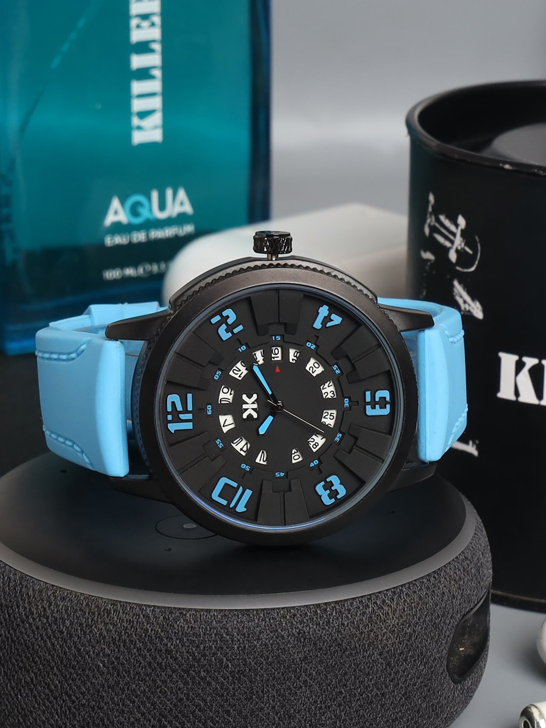 

Killer Men Textured Bracelet Style Straps Analogue Watch KLMO82D, Blue
