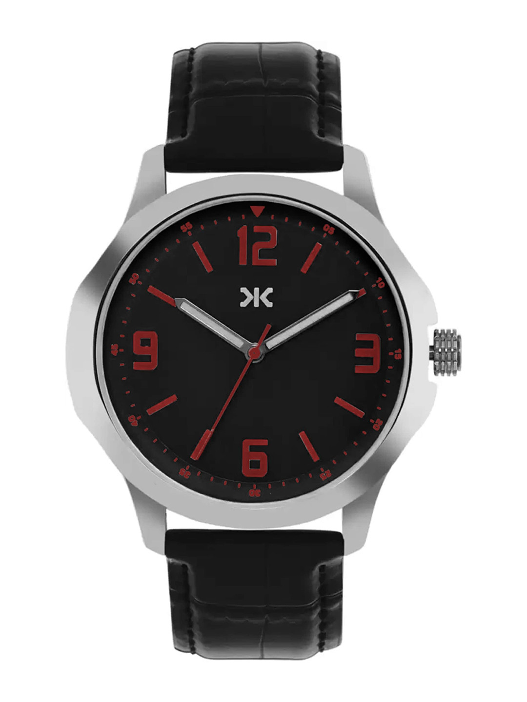 

Killer Men Dial & Leather Straps Analogue Watch KLMO23D, Black