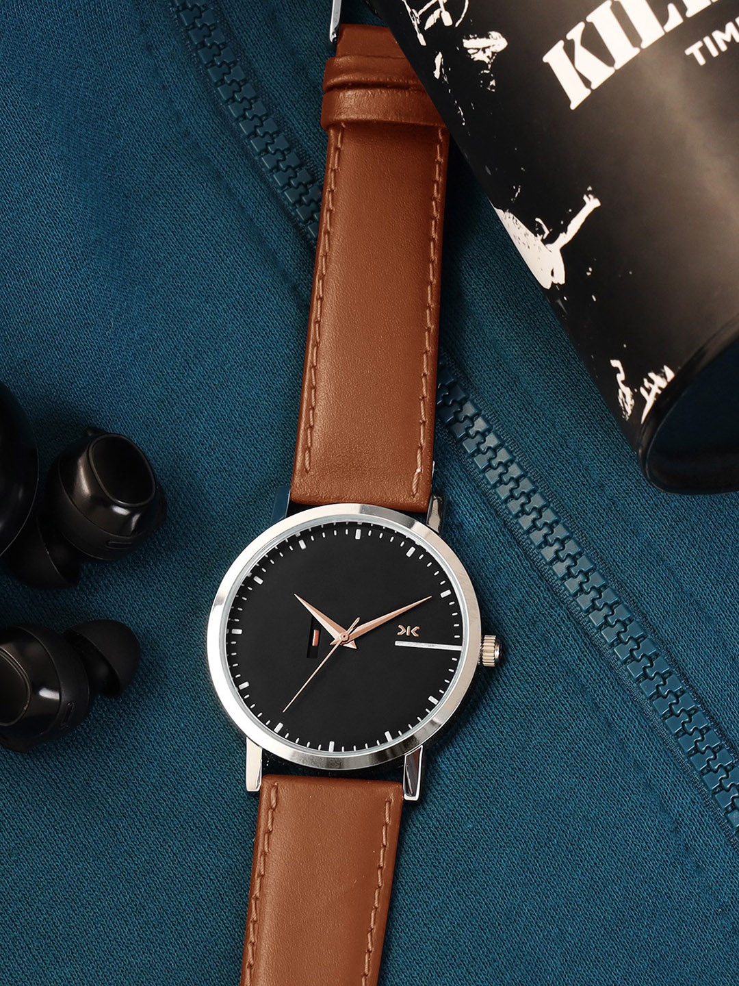 

Killer Men Dial & Leather Straps Analogue Watch KLMO62B, Brown