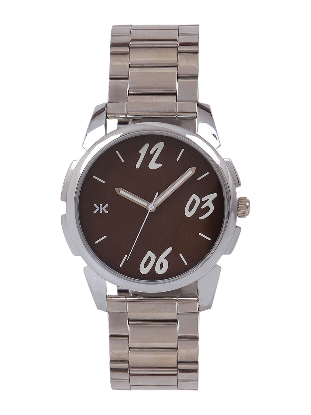 

Killer Men Dial & Stainless Steel Bracelet Style Straps Analogue Watch KLMO114-06, Silver