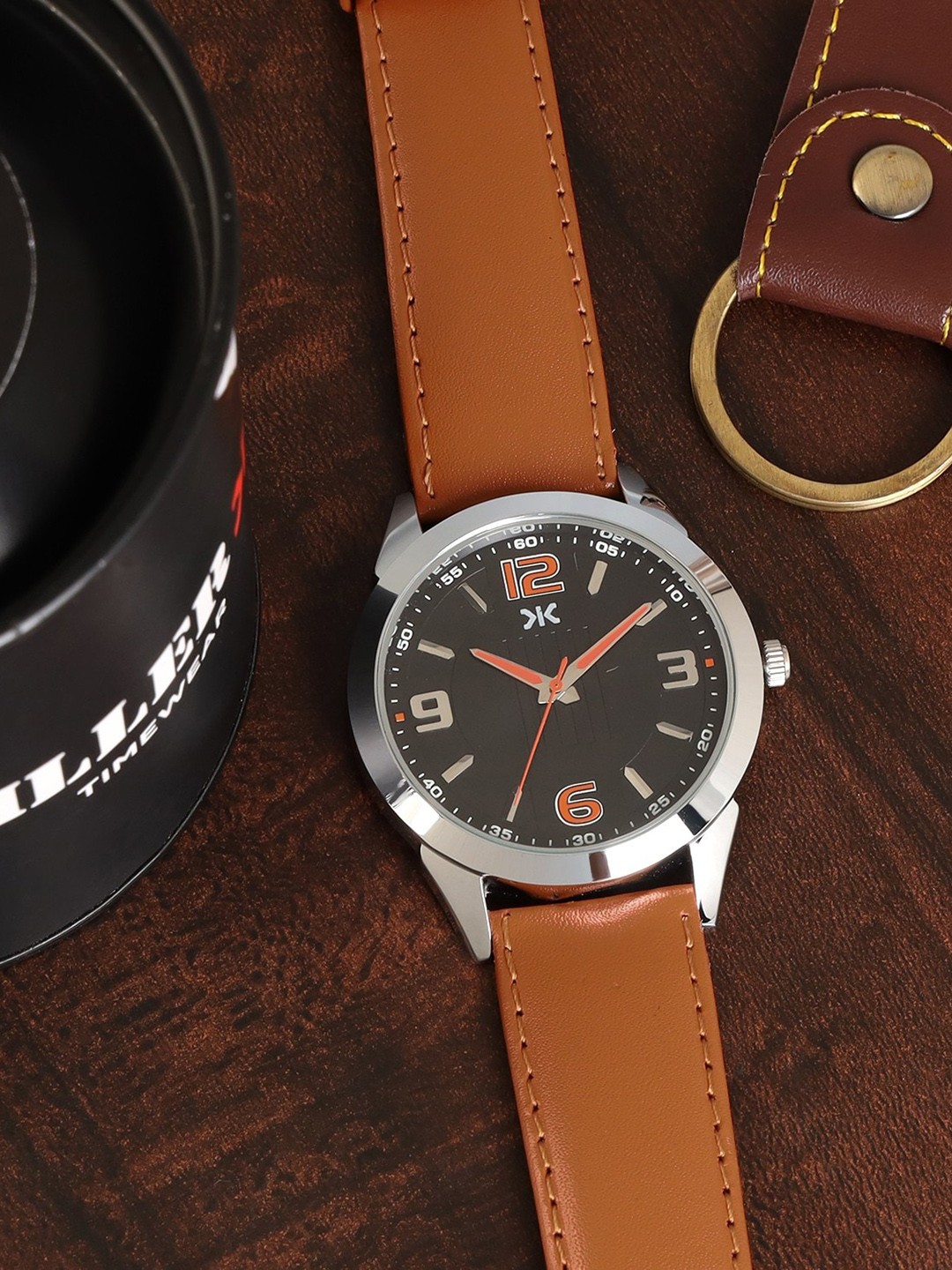 

Killer Men Dial & Leather Straps Analogue Watch KLMO66B, Brown
