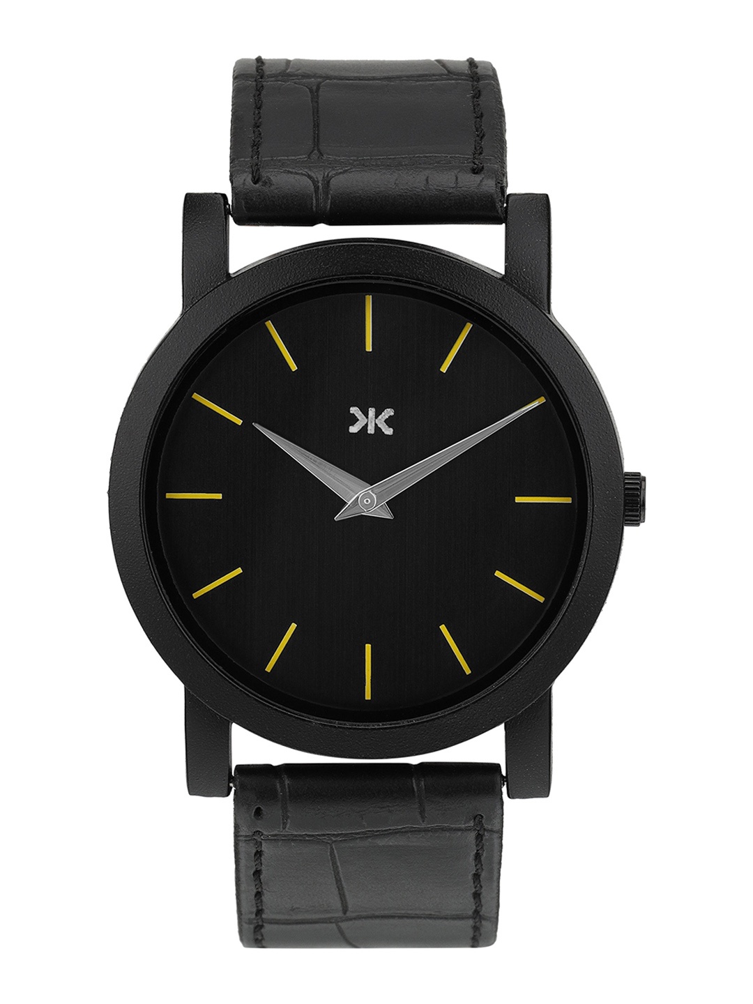 

Killer Men Dial & Leather Straps Analogue Watch KLMO15H, Black
