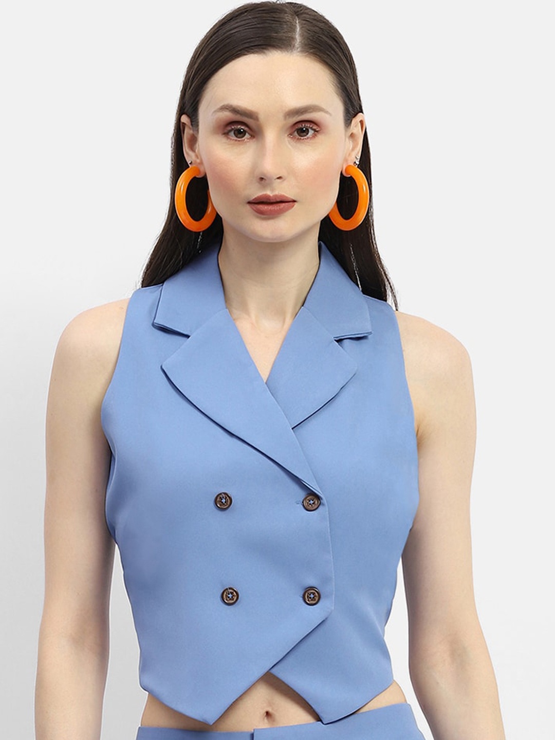 

Madame Lapel Collar Waistcoat, Blue